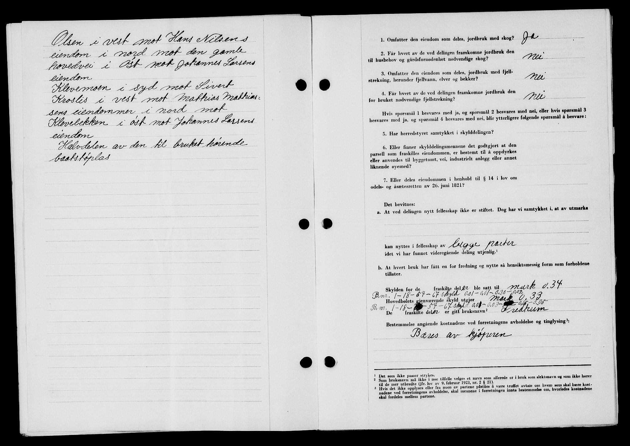 Flekkefjord sorenskriveri, AV/SAK-1221-0001/G/Gb/Gba/L0065: Mortgage book no. A-13, 1949-1949, Diary no: : 261/1949