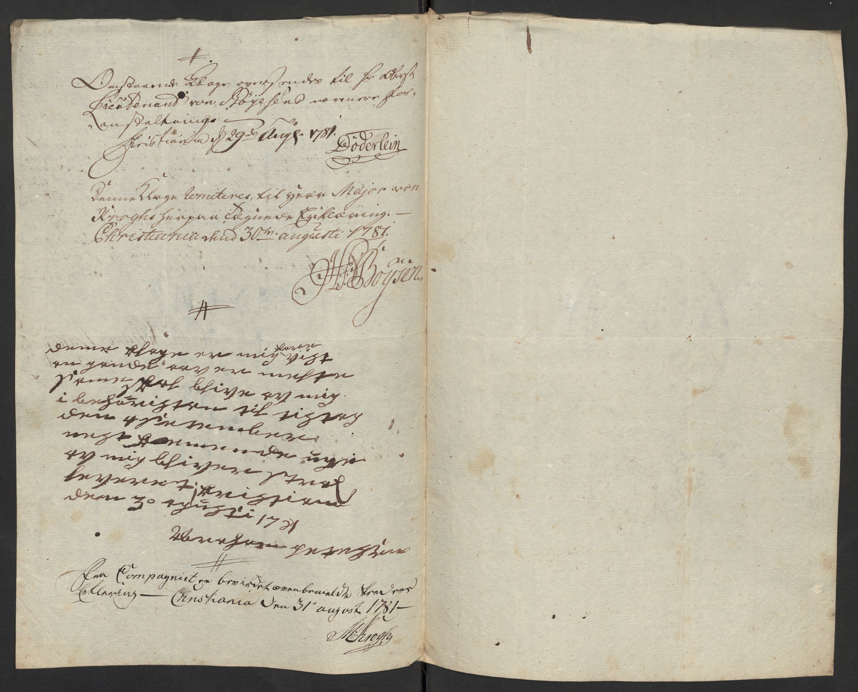 Oslo politidistrikt, AV/SAO-A-10085/D/Da/L0003: Innkomne brev, pro memoria m.v., 1781, p. 171