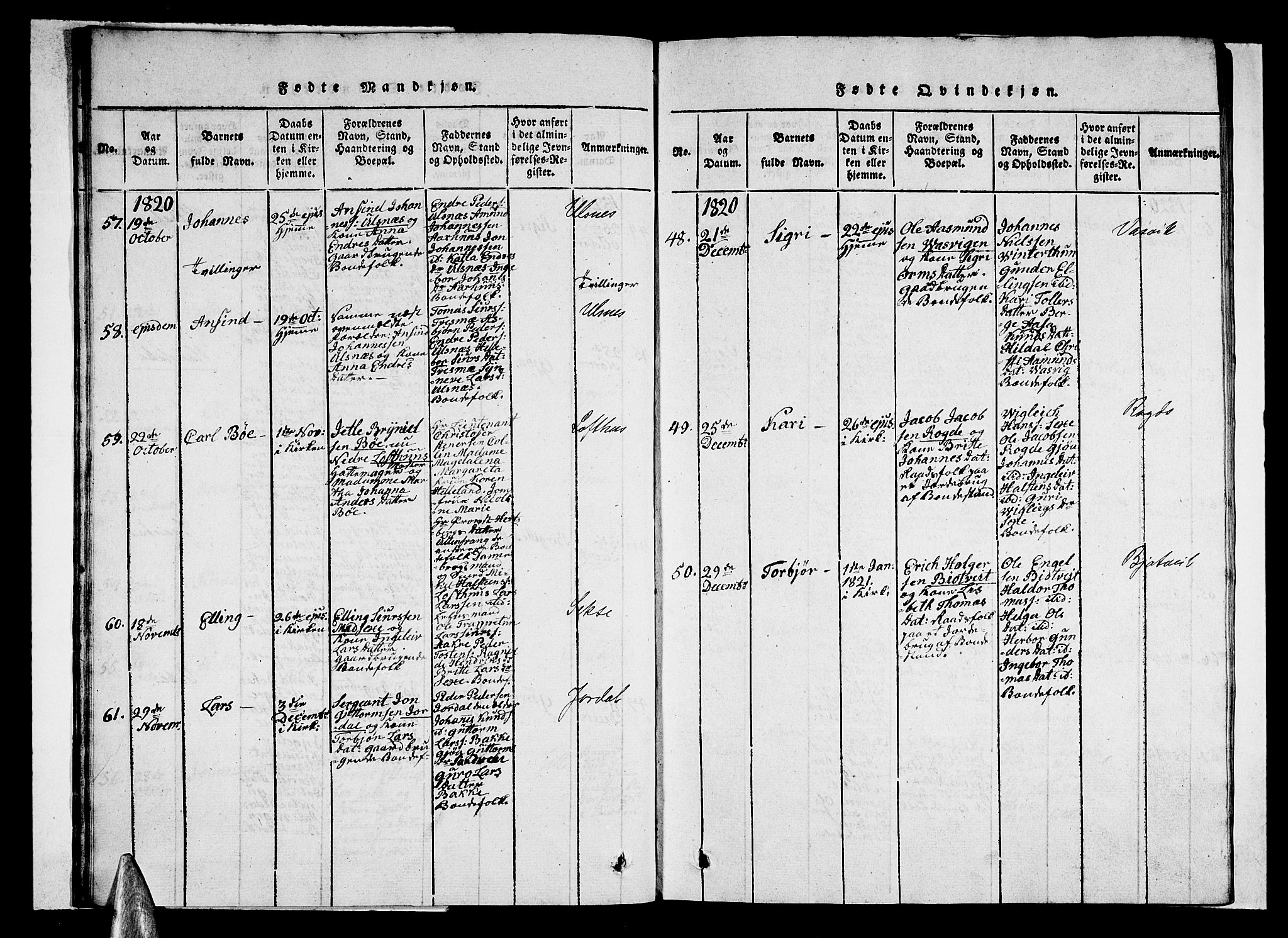 Ullensvang sokneprestembete, AV/SAB-A-78701/H/Haa: Parish register (official) no. A 9, 1819-1826