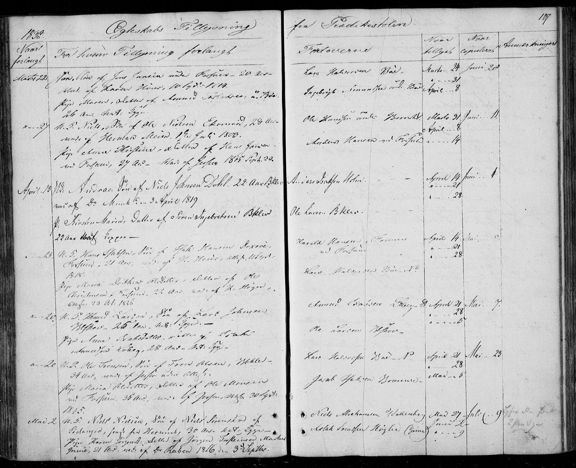 Gjerpen kirkebøker, AV/SAKO-A-265/F/Fa/L0005: Parish register (official) no. I 5, 1823-1829, p. 187