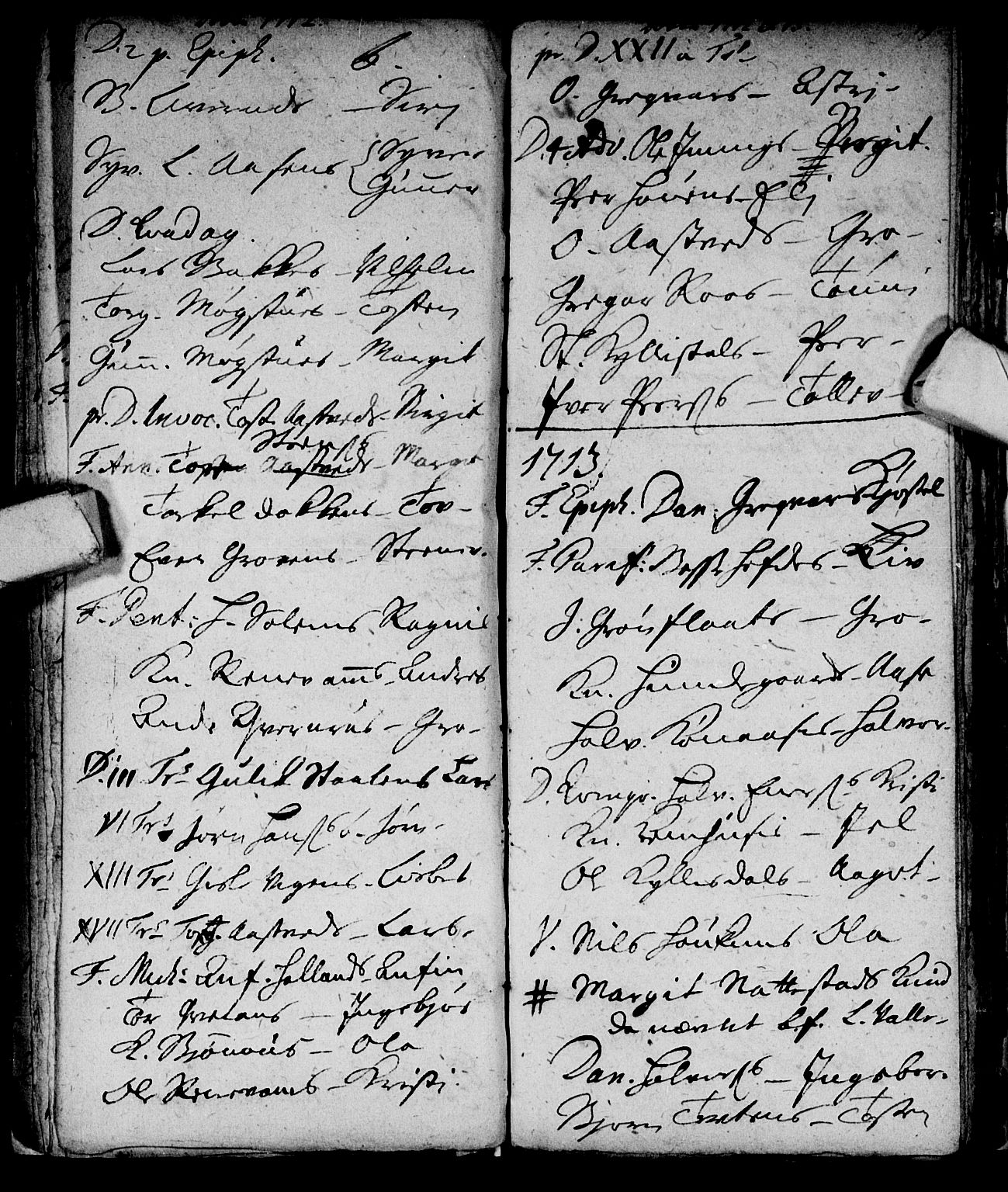 Nore kirkebøker, SAKO/A-238/F/Fc/L0001: Parish register (official) no. III 1, 1696-1714, p. 18-19