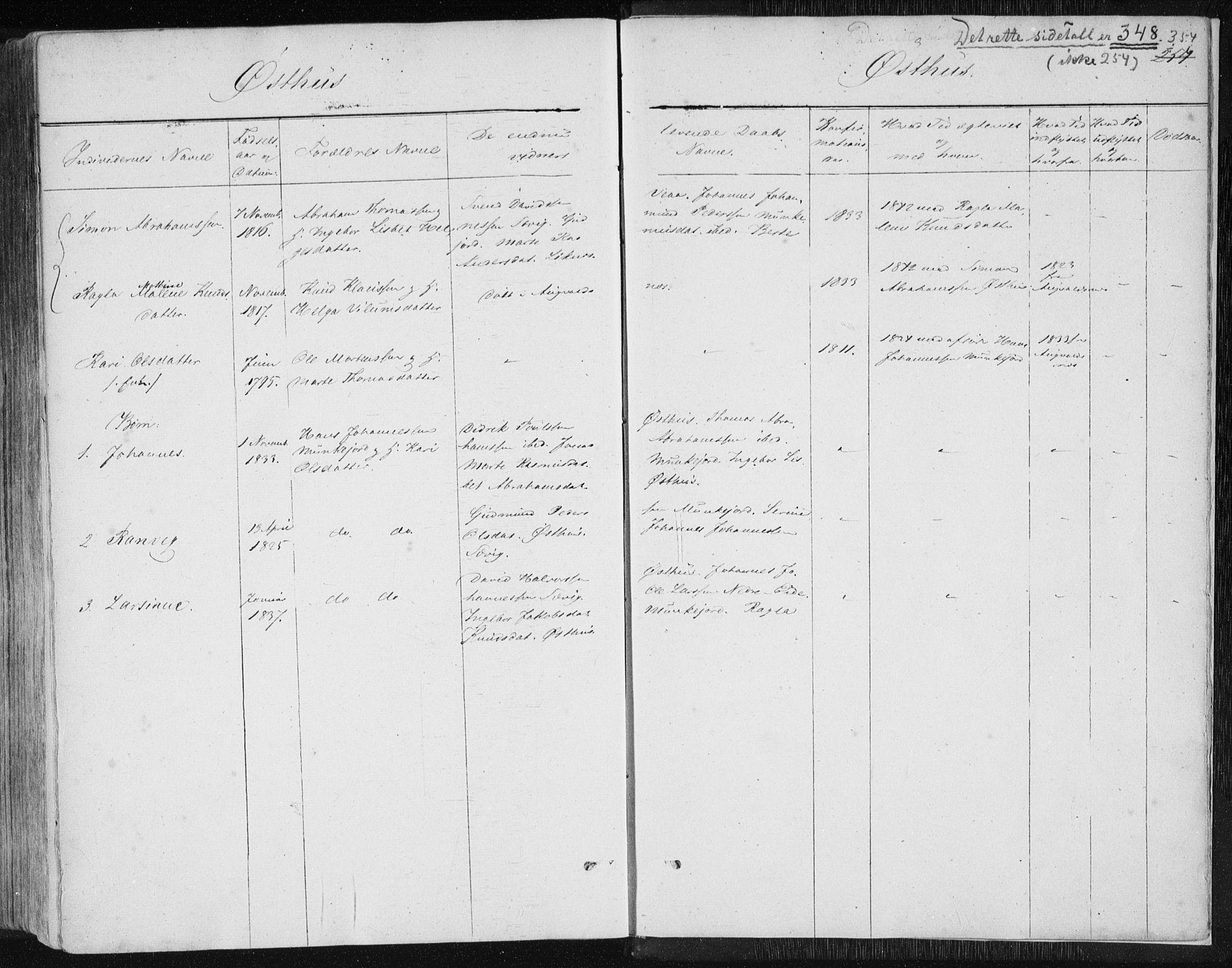 Skudenes sokneprestkontor, SAST/A -101849/H/Ha/Haa/L0001: Parish register (official) no. A 1, 1770-1842, p. 354