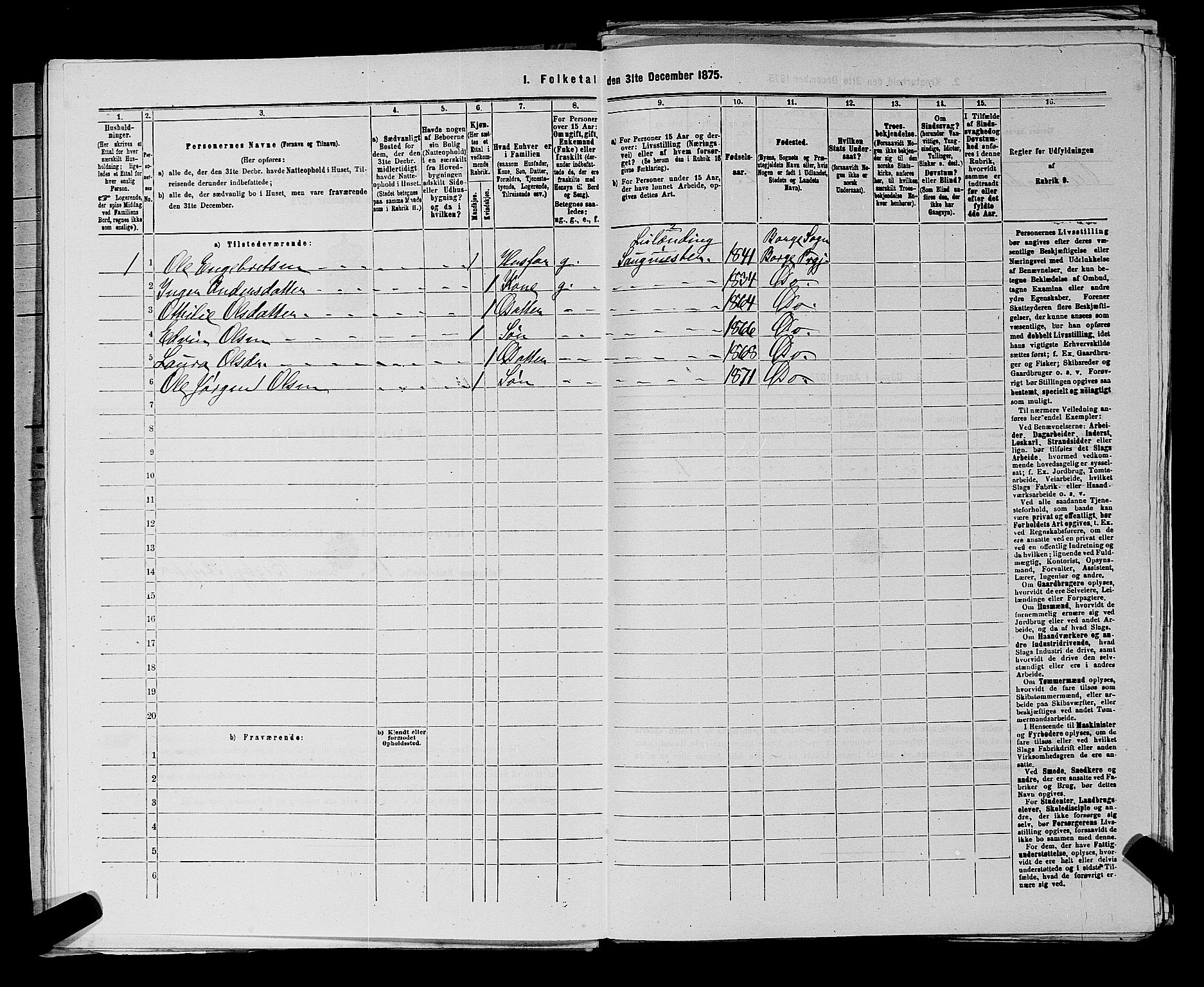 RA, 1875 census for 0113P Borge, 1875, p. 57