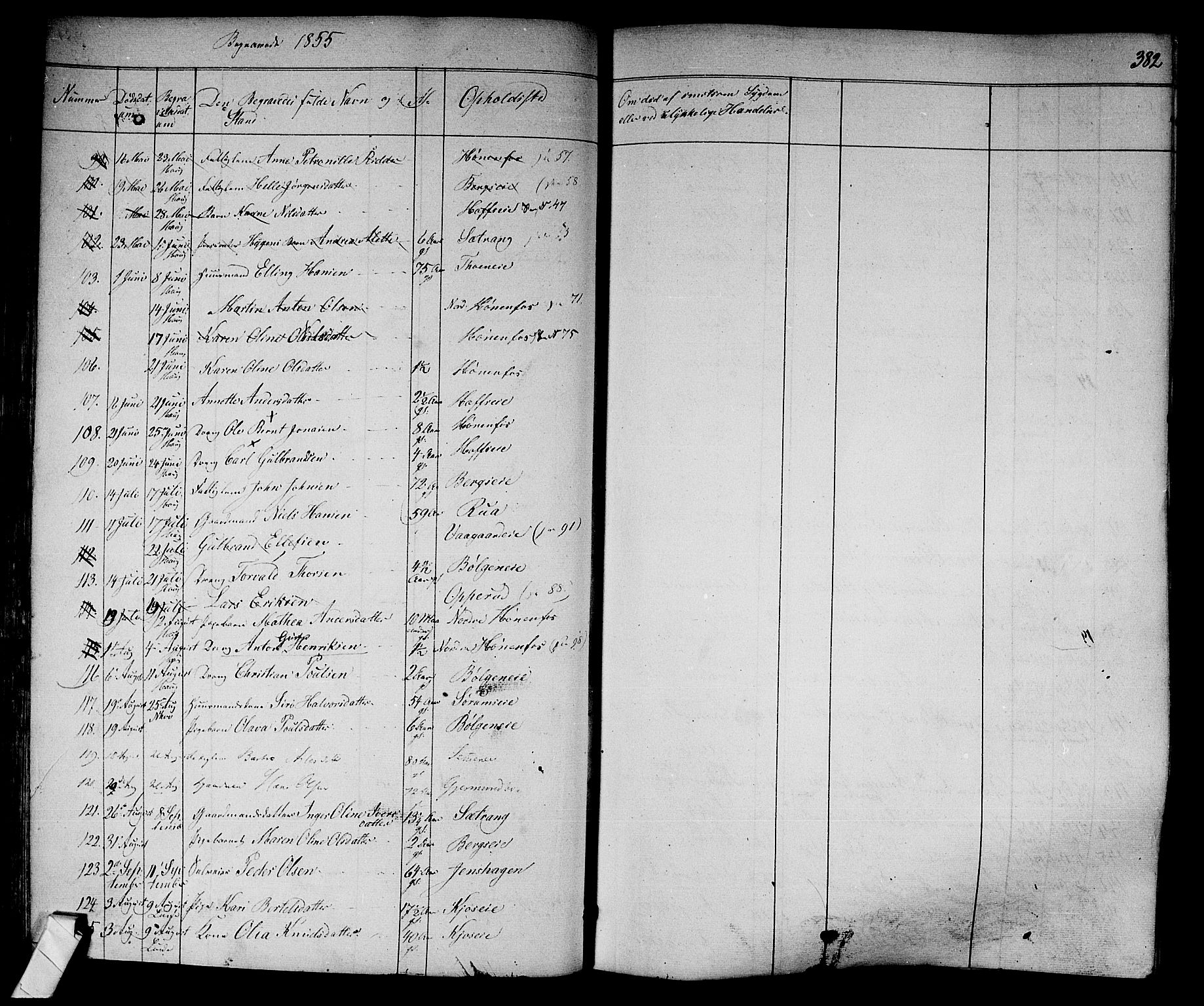 Norderhov kirkebøker, AV/SAKO-A-237/F/Fa/L0011: Parish register (official) no. 11, 1847-1856, p. 382