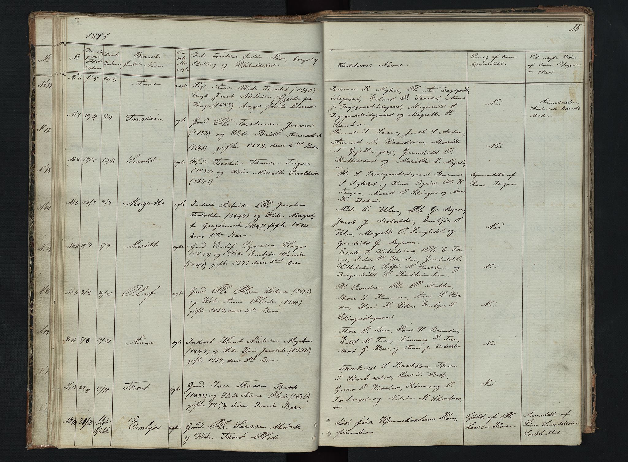 Skjåk prestekontor, SAH/PREST-072/H/Ha/Hab/L0002: Parish register (copy) no. 2, 1867-1894, p. 25