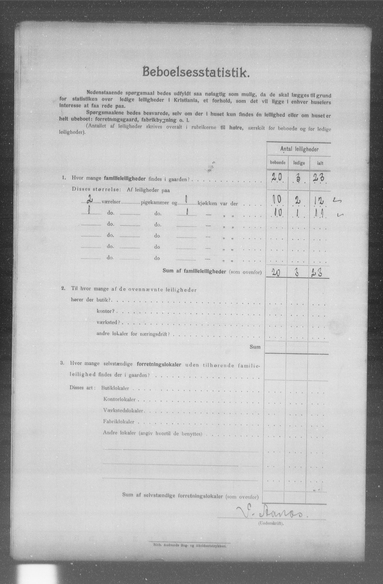 OBA, Municipal Census 1904 for Kristiania, 1904, p. 7038