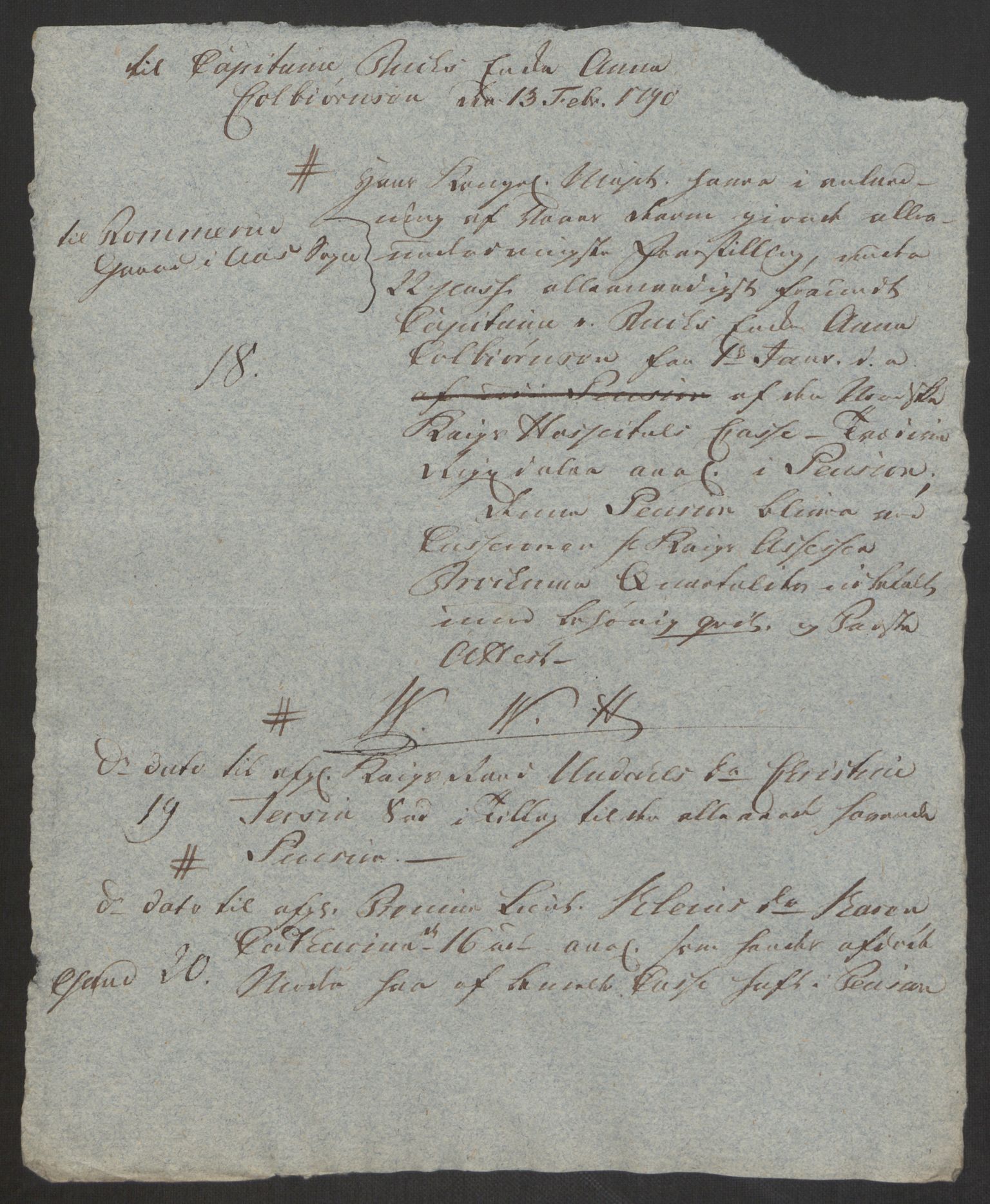 Forsvaret, Den norske kvesthuskasse/krigshospitalkasse, AV/RA-RAFA-1887/F/Fa/L0008: Konsepter, 1790-1793, p. 41