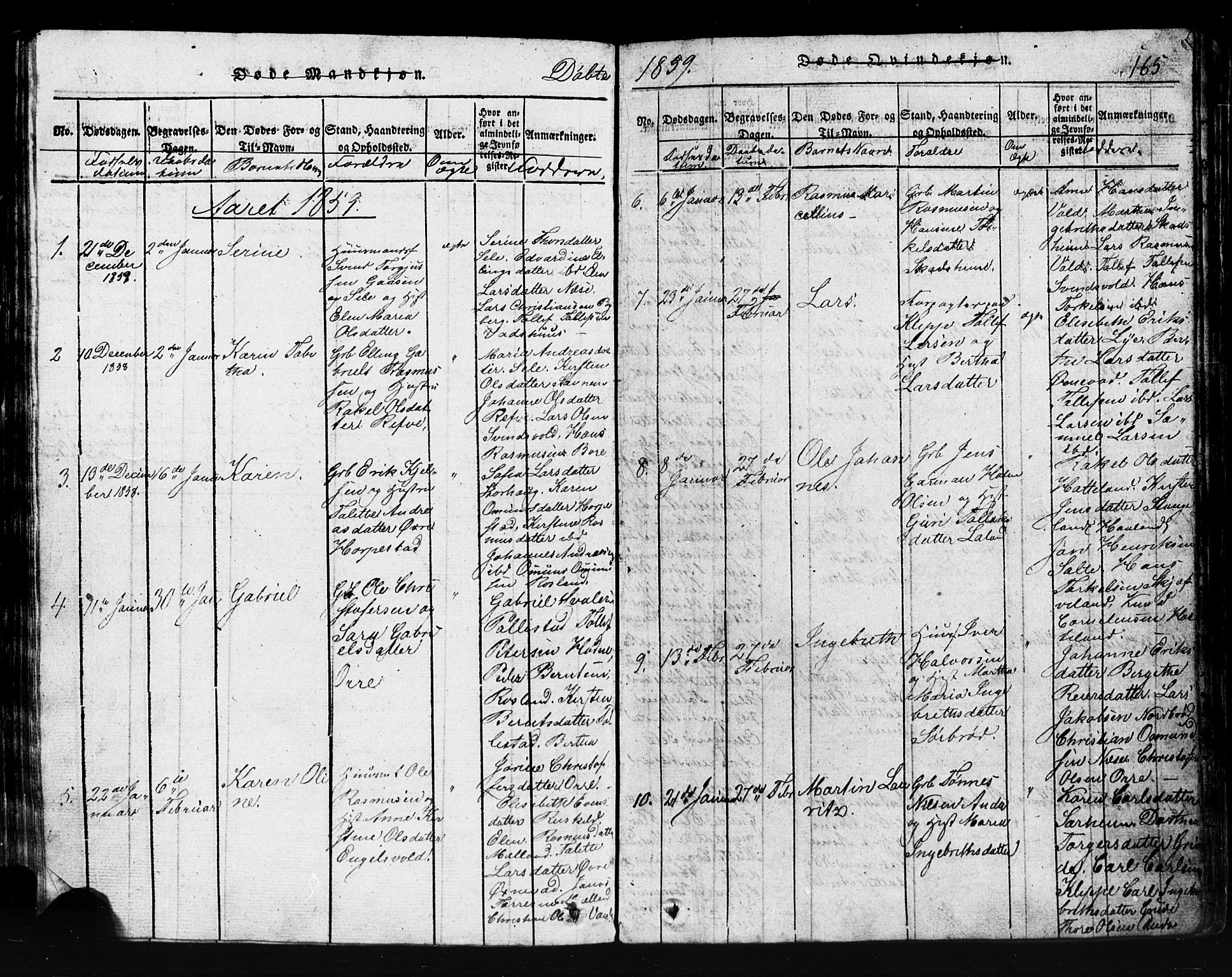 Klepp sokneprestkontor, SAST/A-101803/001/3/30BB/L0001: Parish register (copy) no.  B 1, 1816-1859, p. 165