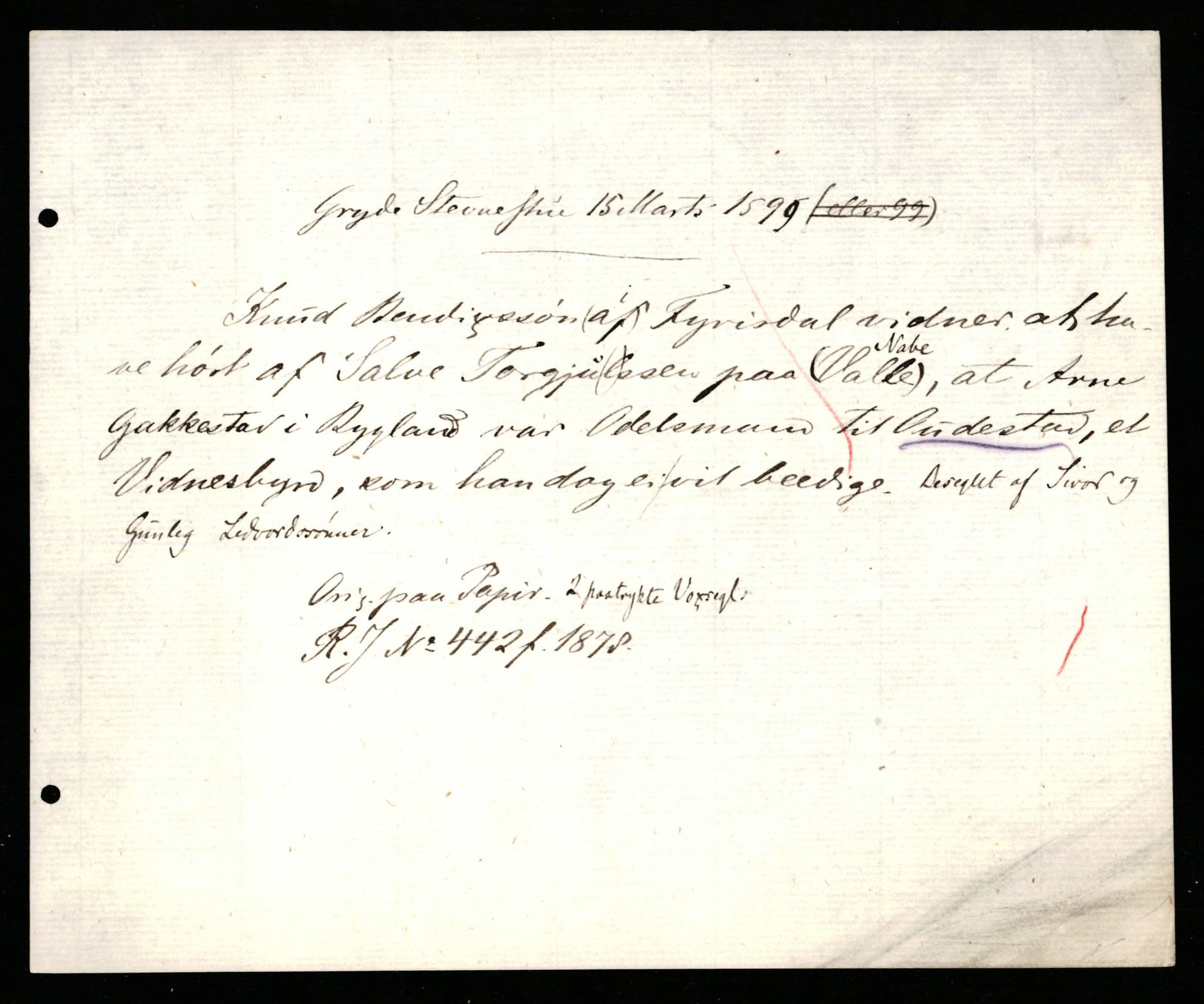 Riksarkivets diplomsamling, AV/RA-EA-5965/F35/F35b/L0004: Riksarkivets diplomer, seddelregister, 1593-1600, p. 521