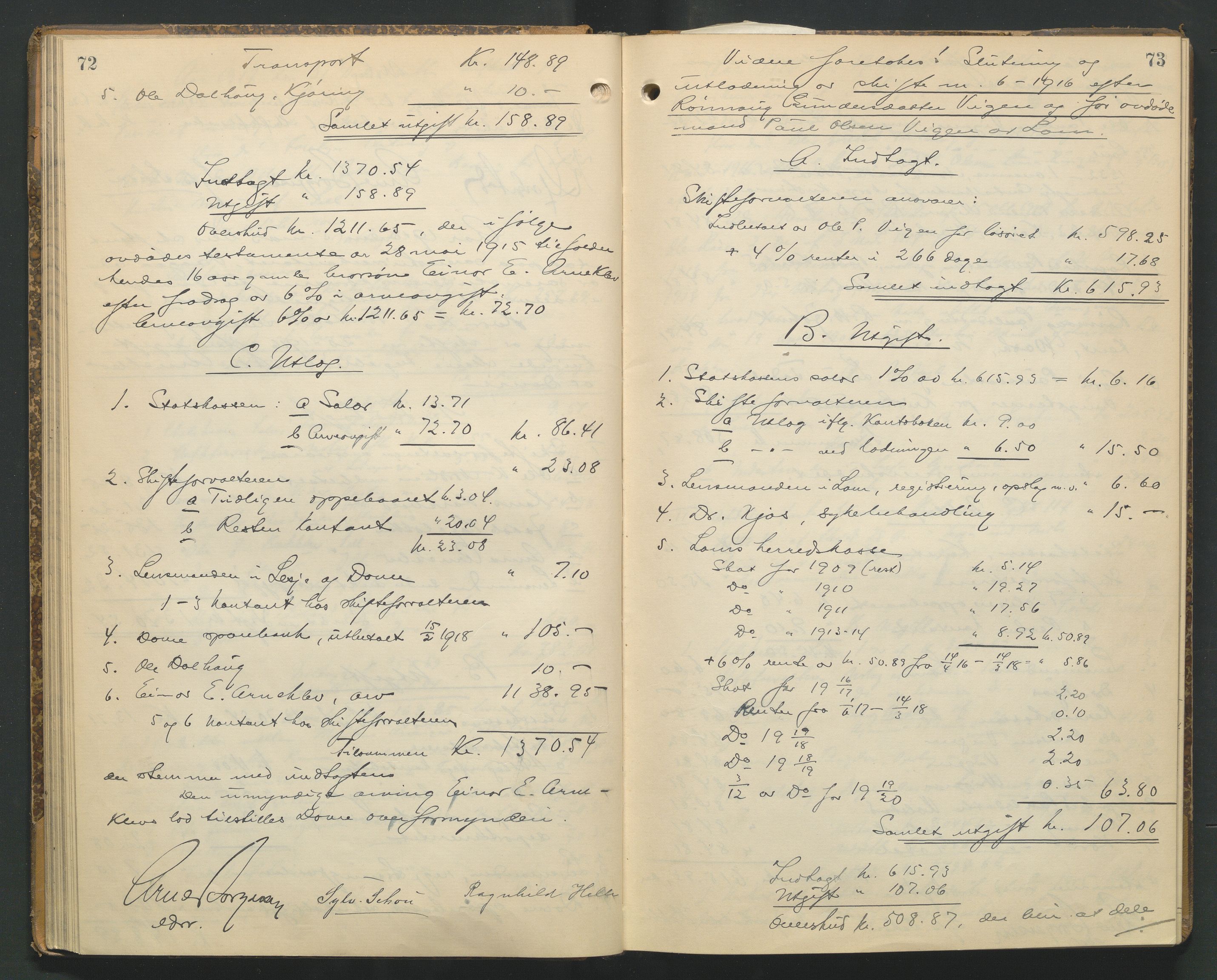 Nord-Gudbrandsdal tingrett, AV/SAH-TING-002/J/Jd/L0005: Skifteutlodningsprotokoll, 1916-1923, p. 72-73