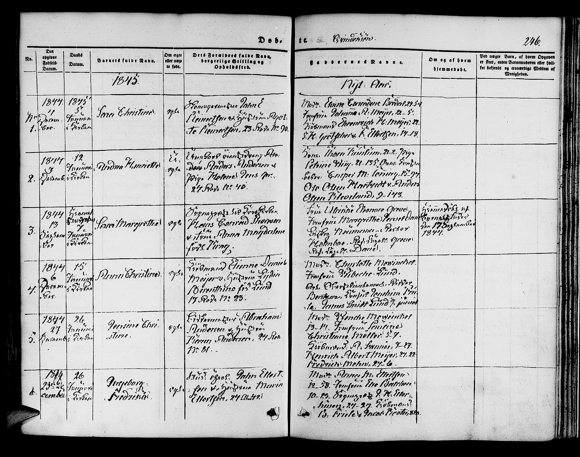 Korskirken sokneprestembete, SAB/A-76101/H/Hab: Parish register (copy) no. B 1, 1839-1847, p. 246