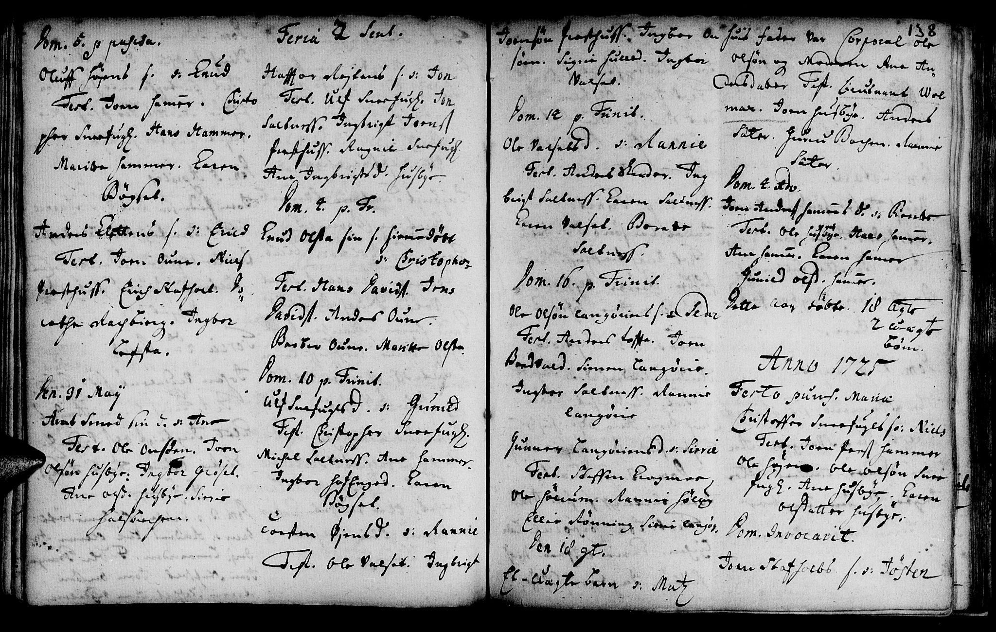 Ministerialprotokoller, klokkerbøker og fødselsregistre - Sør-Trøndelag, SAT/A-1456/666/L0783: Parish register (official) no. 666A01, 1702-1753, p. 138