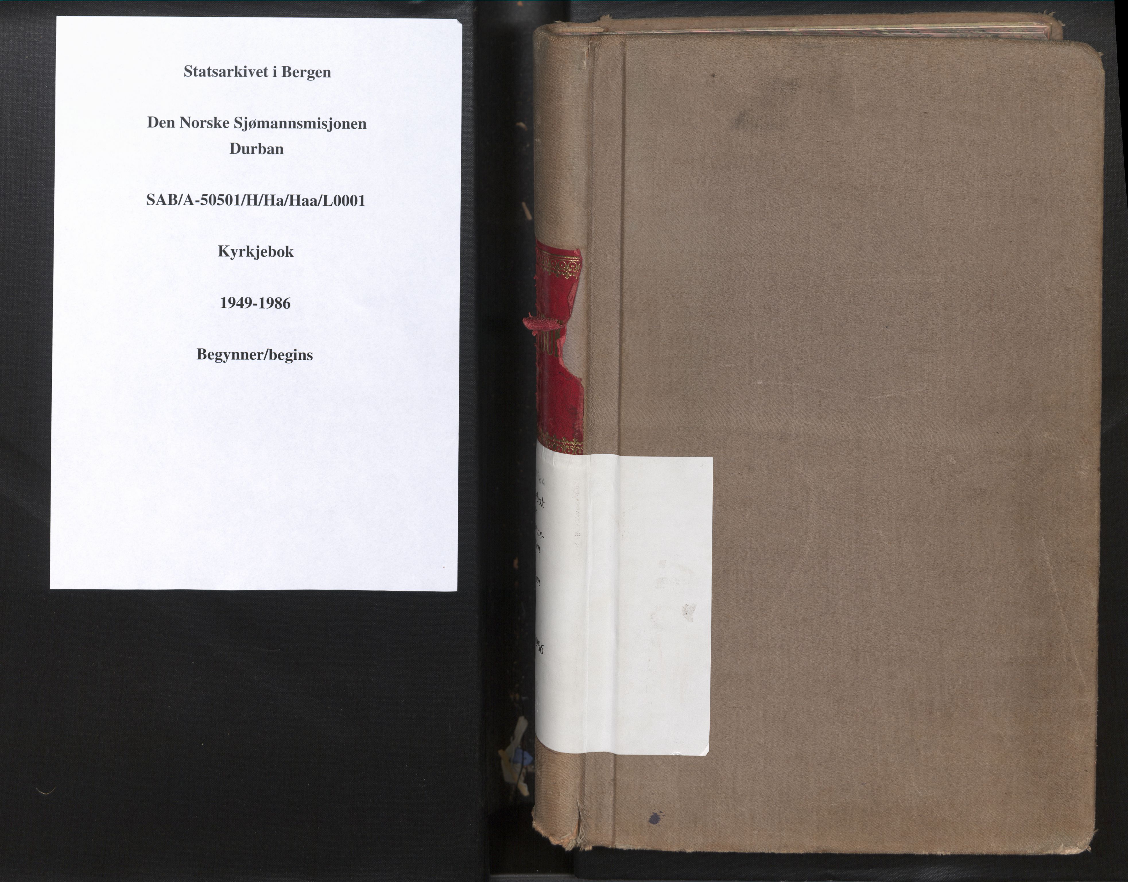 Den norske sjømannsmisjon i utlandet/Syd-Afrika(Durban-Cape Town-Port Elisabeth), AV/SAB-SAB/PA-0119/H/Ha/Haa/L0001: Parish register (official) no. A 1, 1949-1986