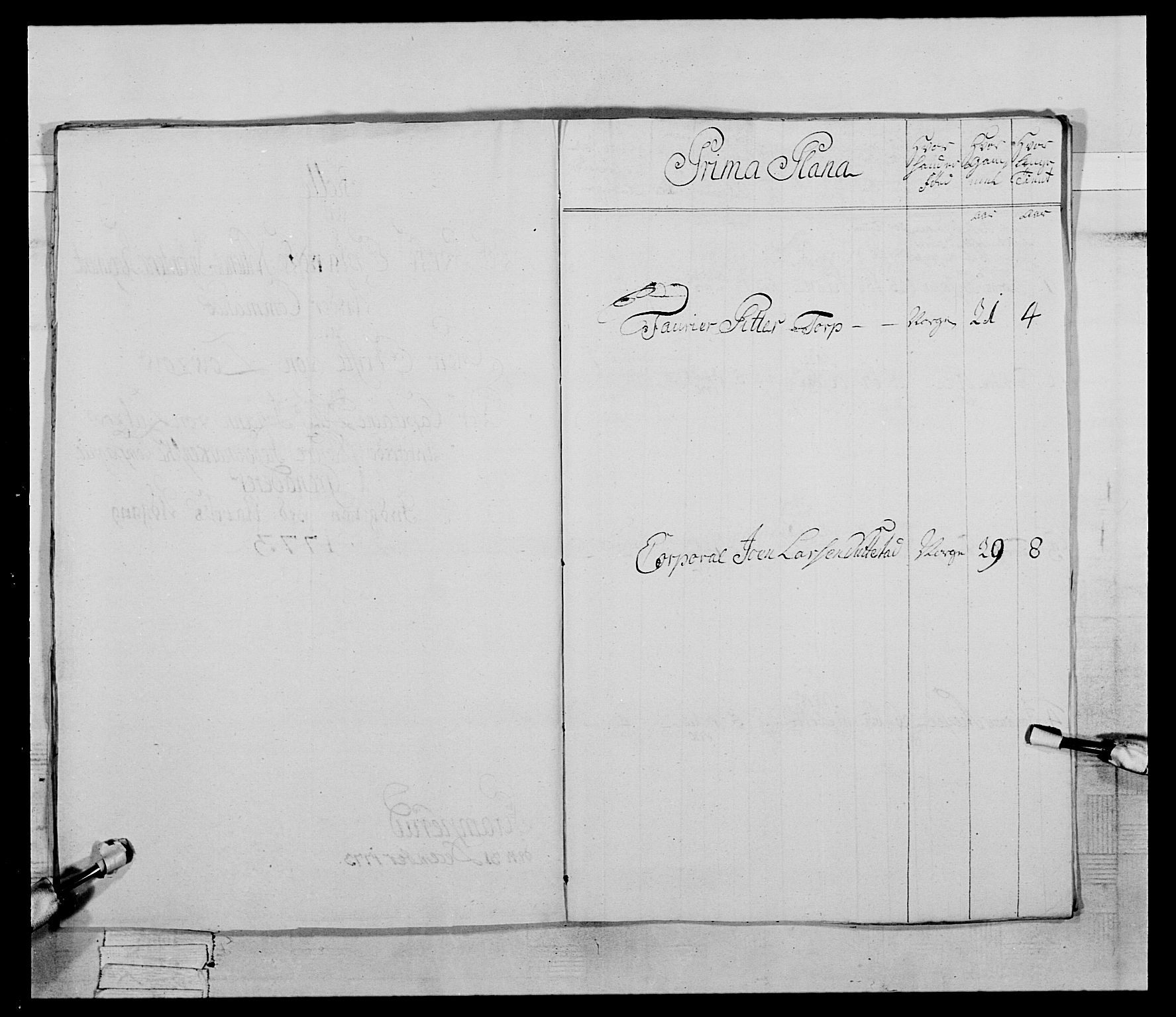 Generalitets- og kommissariatskollegiet, Det kongelige norske kommissariatskollegium, AV/RA-EA-5420/E/Eh/L0058: 1. Opplandske nasjonale infanteriregiment, 1772-1774, p. 323