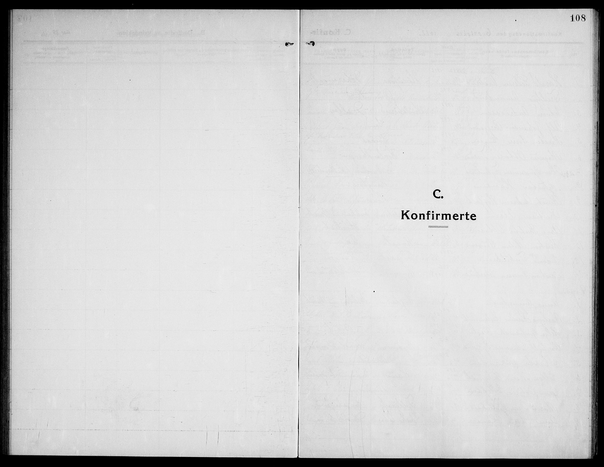 Modum kirkebøker, SAKO/A-234/F/Fa/L0018: Parish register (official) no. 18, 1912-1924, p. 108