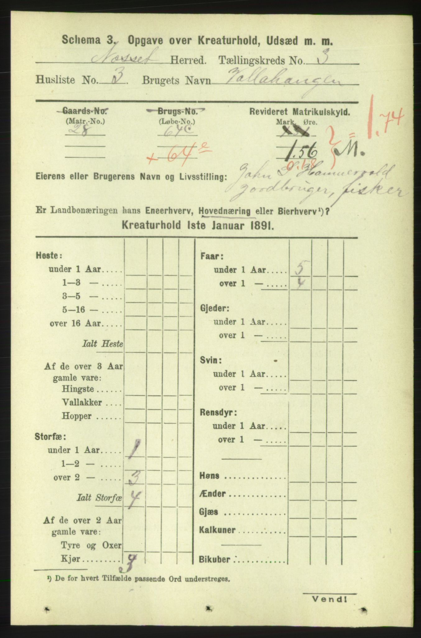 RA, 1891 census for 1543 Nesset, 1891, p. 2369