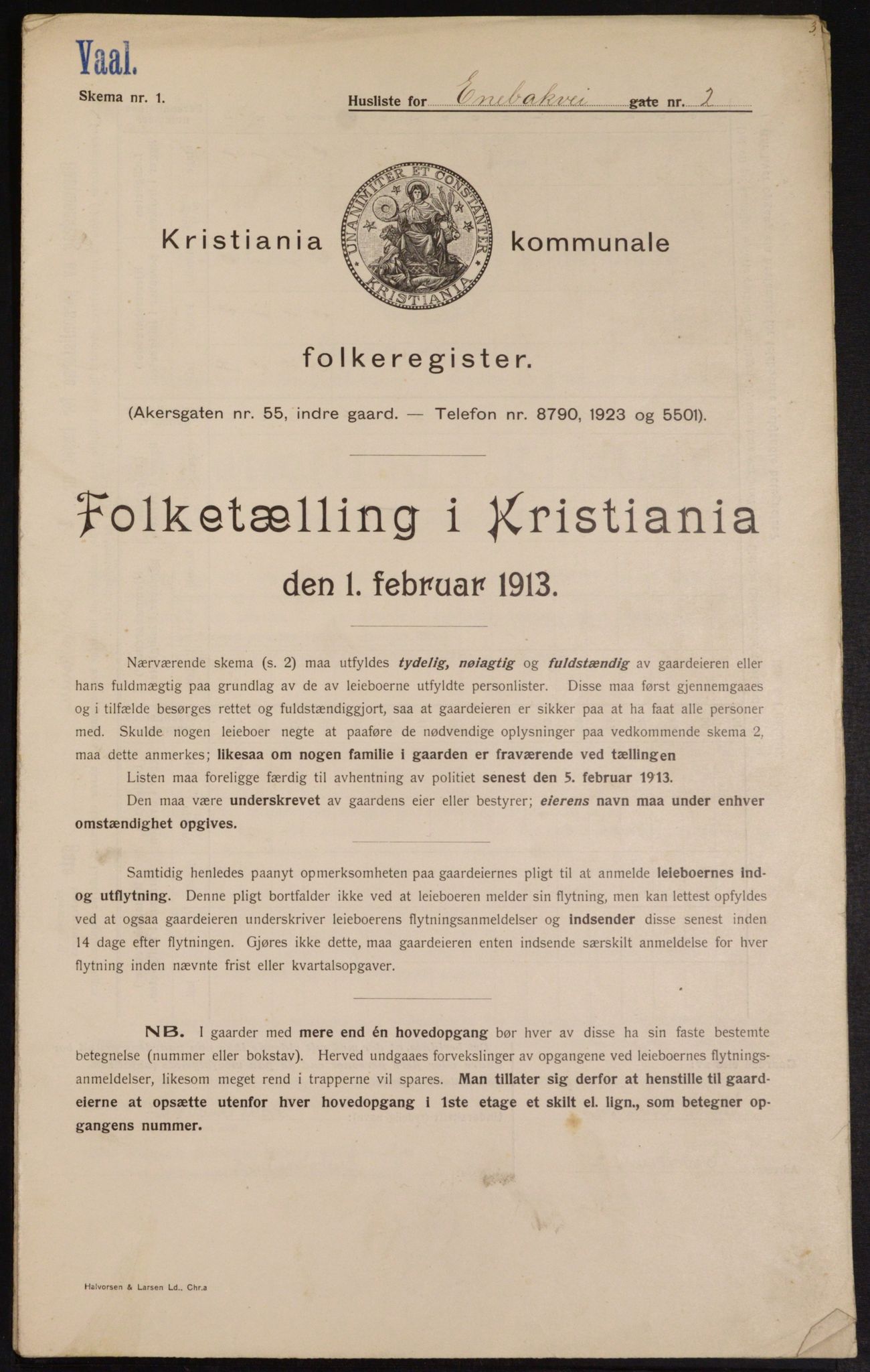 OBA, Municipal Census 1913 for Kristiania, 1913, p. 21102