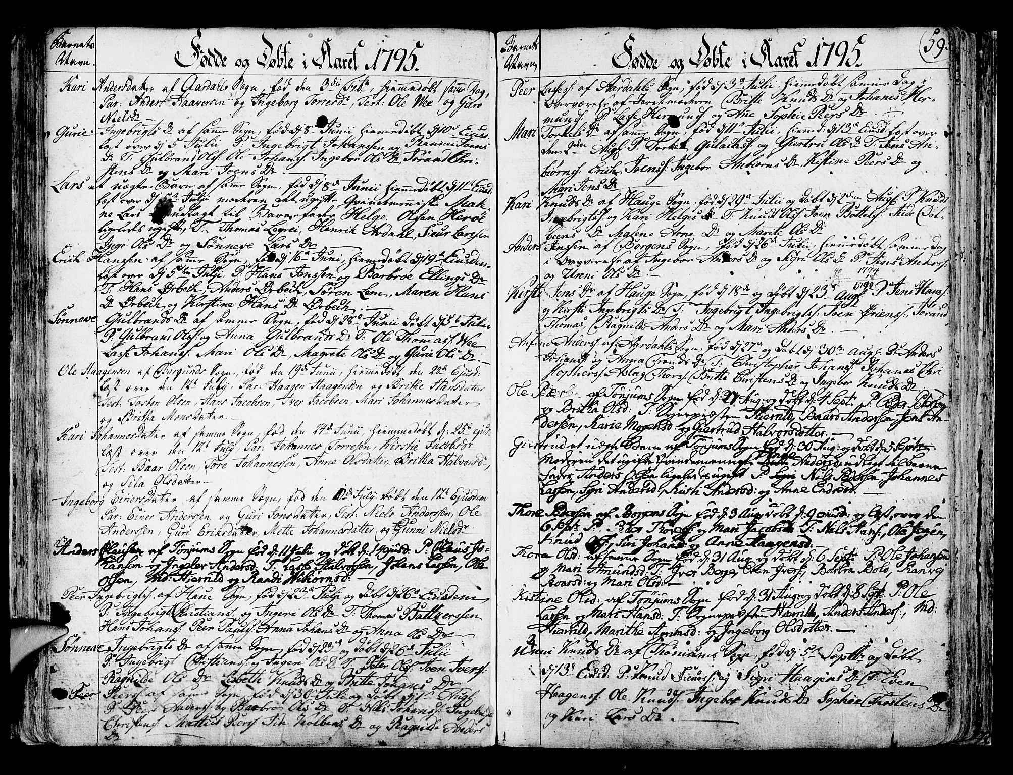 Lærdal sokneprestembete, AV/SAB-A-81201: Parish register (official) no. A 3, 1783-1804, p. 59