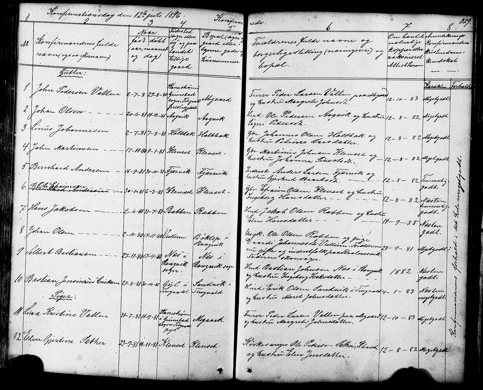 Ministerialprotokoller, klokkerbøker og fødselsregistre - Møre og Romsdal, SAT/A-1454/576/L0890: Parish register (copy) no. 576C01, 1837-1908, p. 329