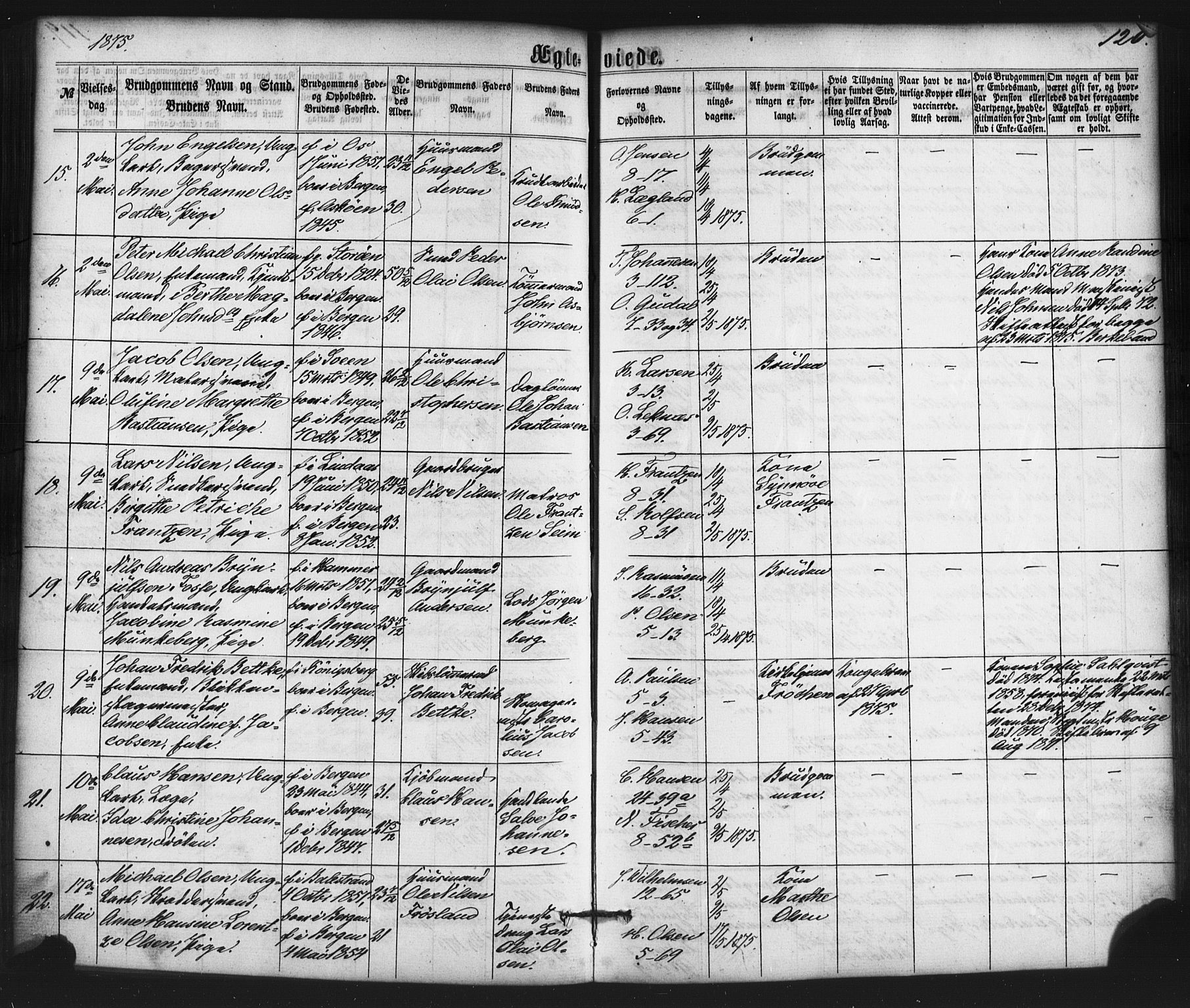 Nykirken Sokneprestembete, AV/SAB-A-77101/H/Haa/L0032: Parish register (official) no. D 2, 1861-1883, p. 120