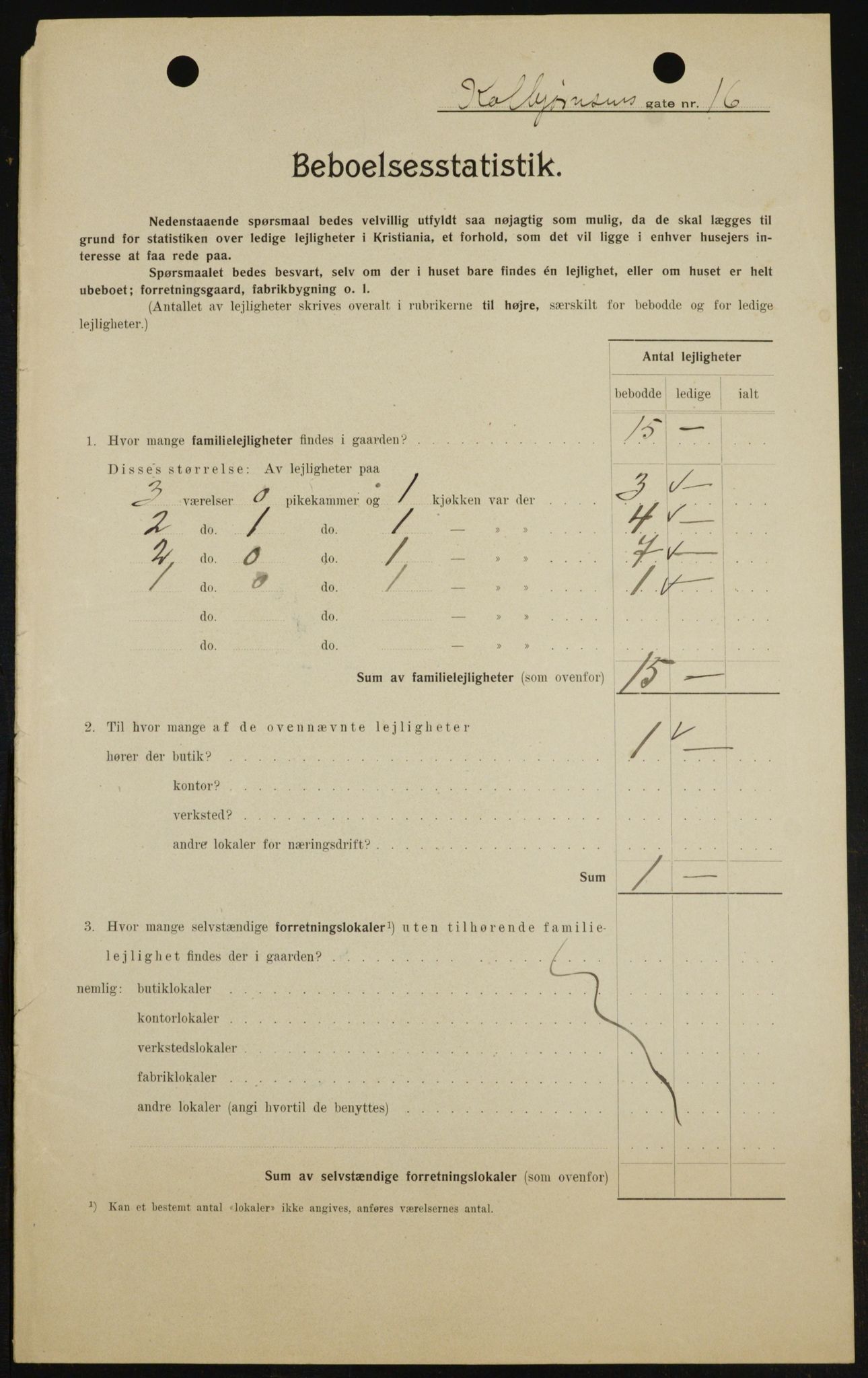 OBA, Municipal Census 1909 for Kristiania, 1909, p. 11812