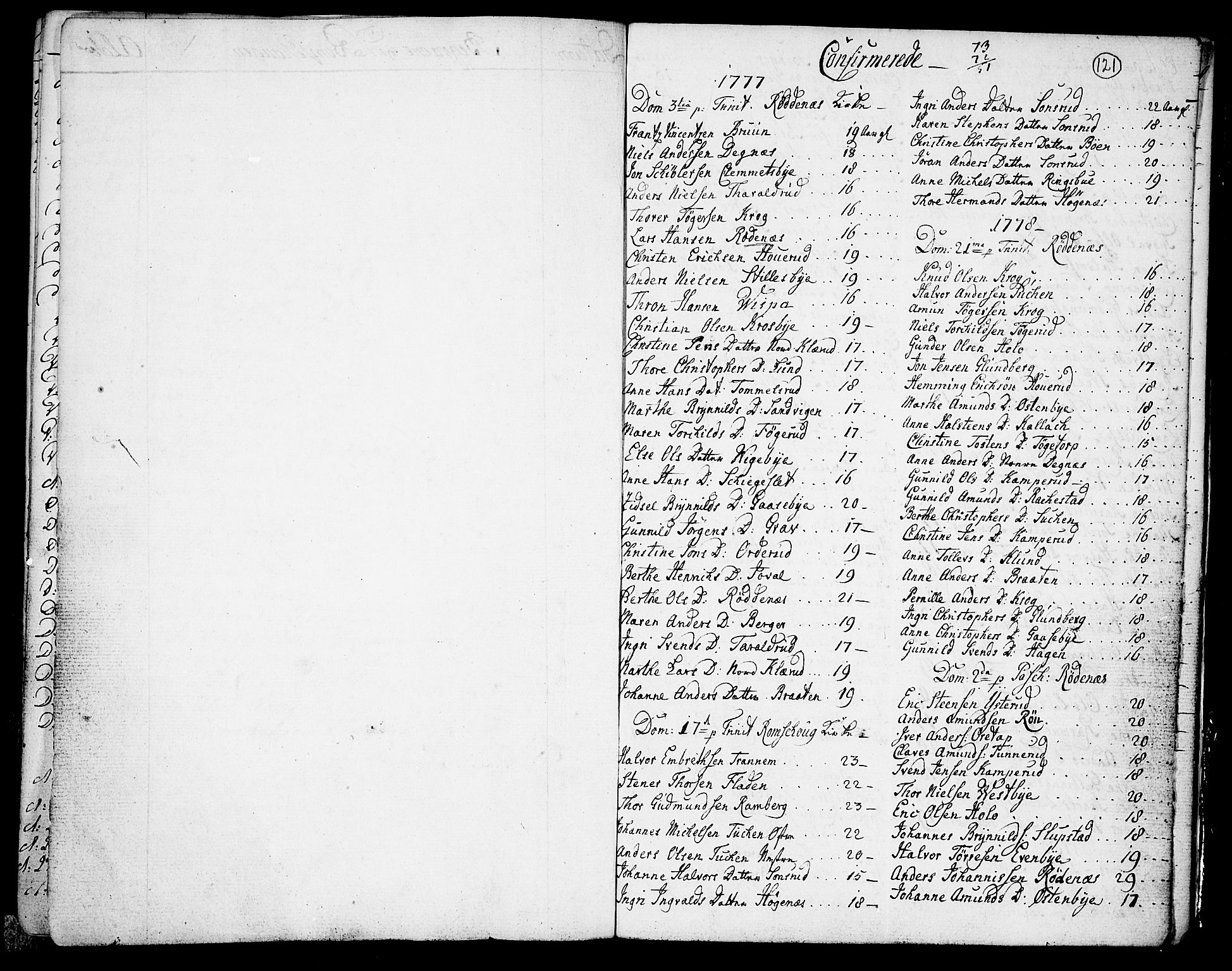 Rødenes prestekontor Kirkebøker, SAO/A-2005/F/Fa/L0003: Parish register (official) no. I 3, 1777-1814, p. 121