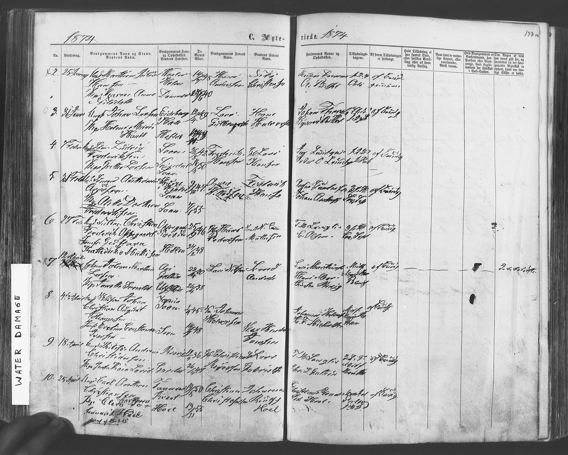 Vestby prestekontor Kirkebøker, SAO/A-10893/F/Fa/L0008: Parish register (official) no. I 8, 1863-1877, p. 188a