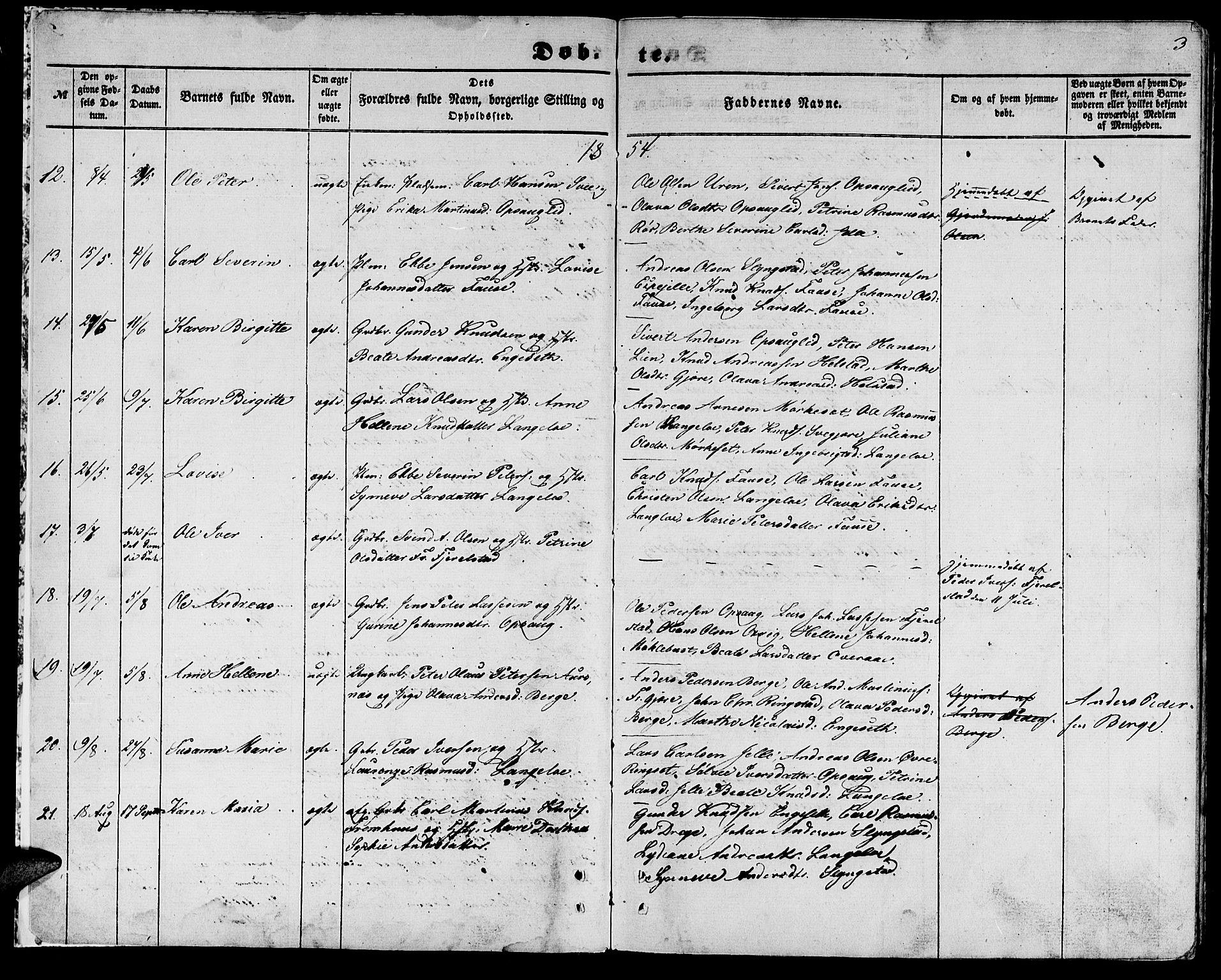 Ministerialprotokoller, klokkerbøker og fødselsregistre - Møre og Romsdal, AV/SAT-A-1454/520/L0291: Parish register (copy) no. 520C03, 1854-1881, p. 3