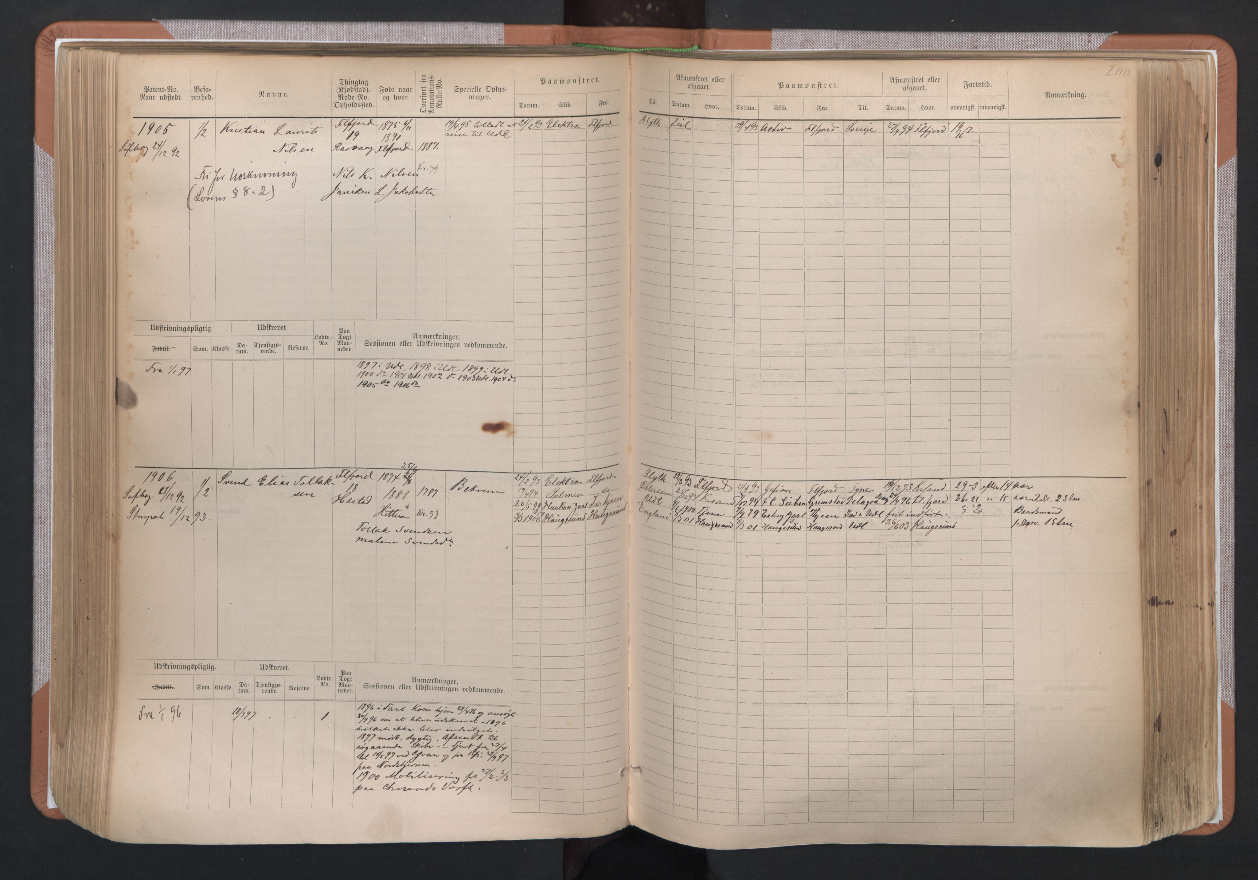 Flekkefjord mønstringskrets, AV/SAK-2031-0018/F/Fb/L0003: Hovedrulle nr 1515-2326, N-6, 1885-1934, p. 202