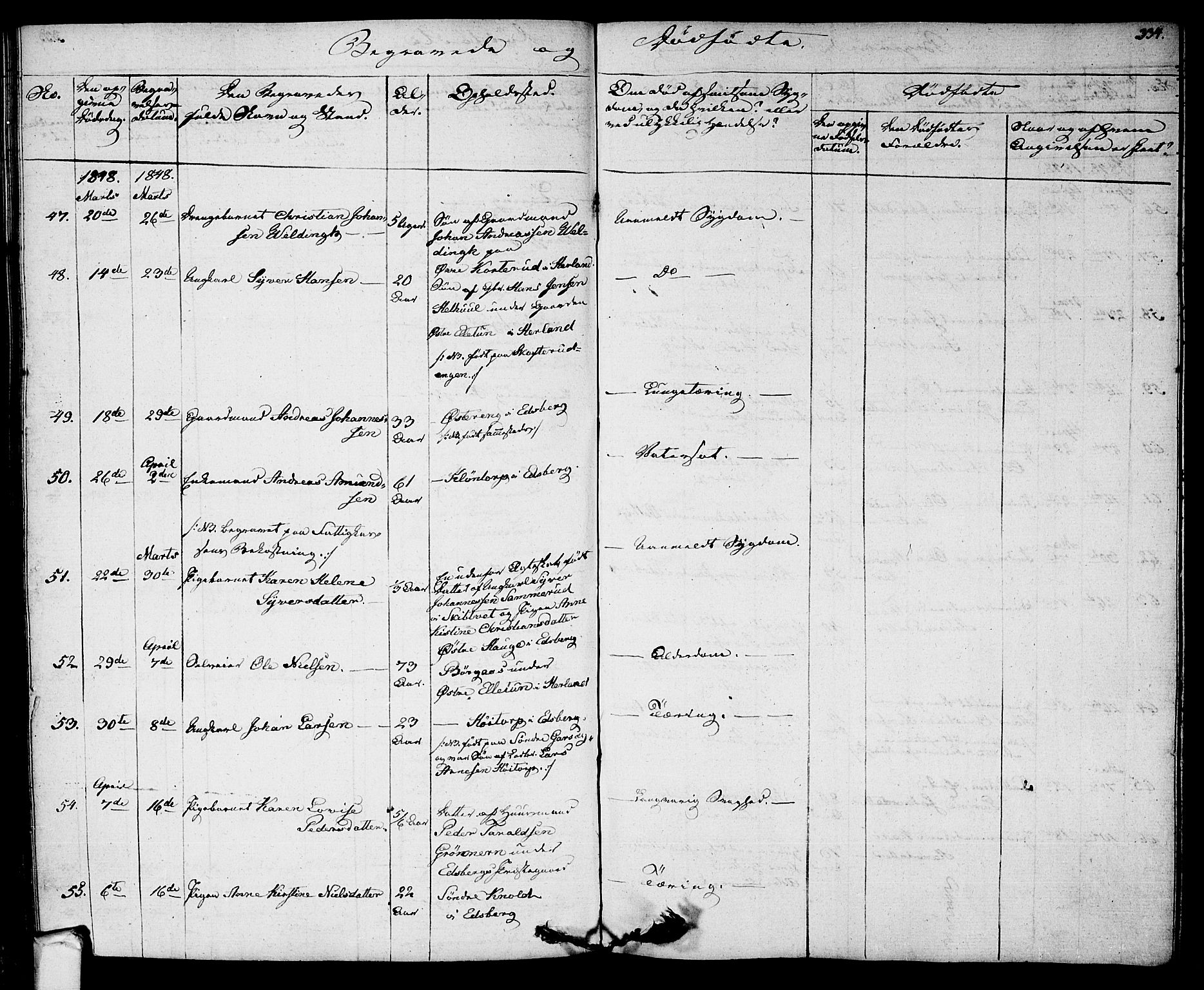 Eidsberg prestekontor Kirkebøker, AV/SAO-A-10905/F/Fa/L0008: Parish register (official) no. I 8, 1832-1848, p. 334