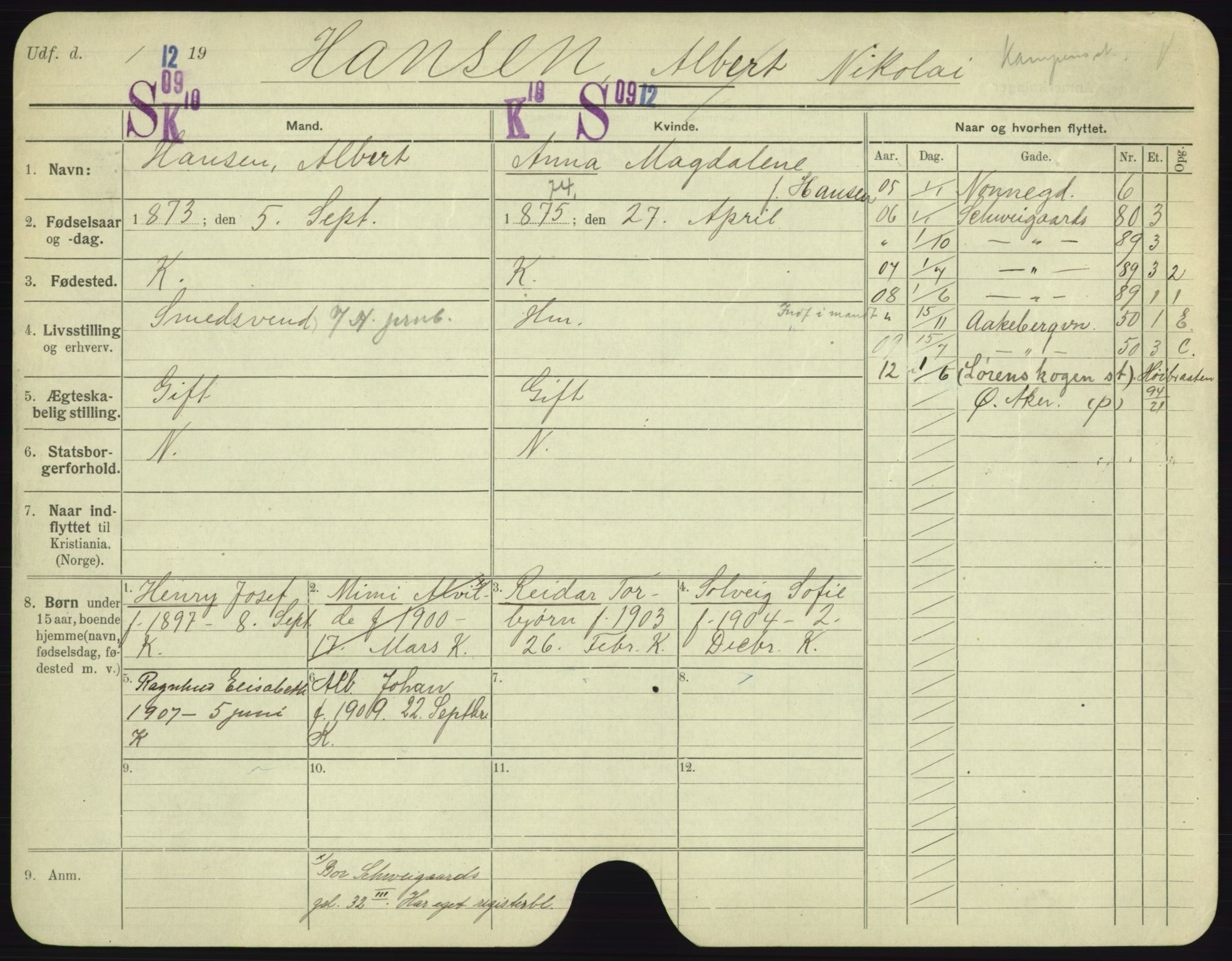 Oslo folkeregister, Registerkort, AV/SAO-A-11715/F/Fa/Fac/L0003: Menn, 1906-1914, p. 1202a