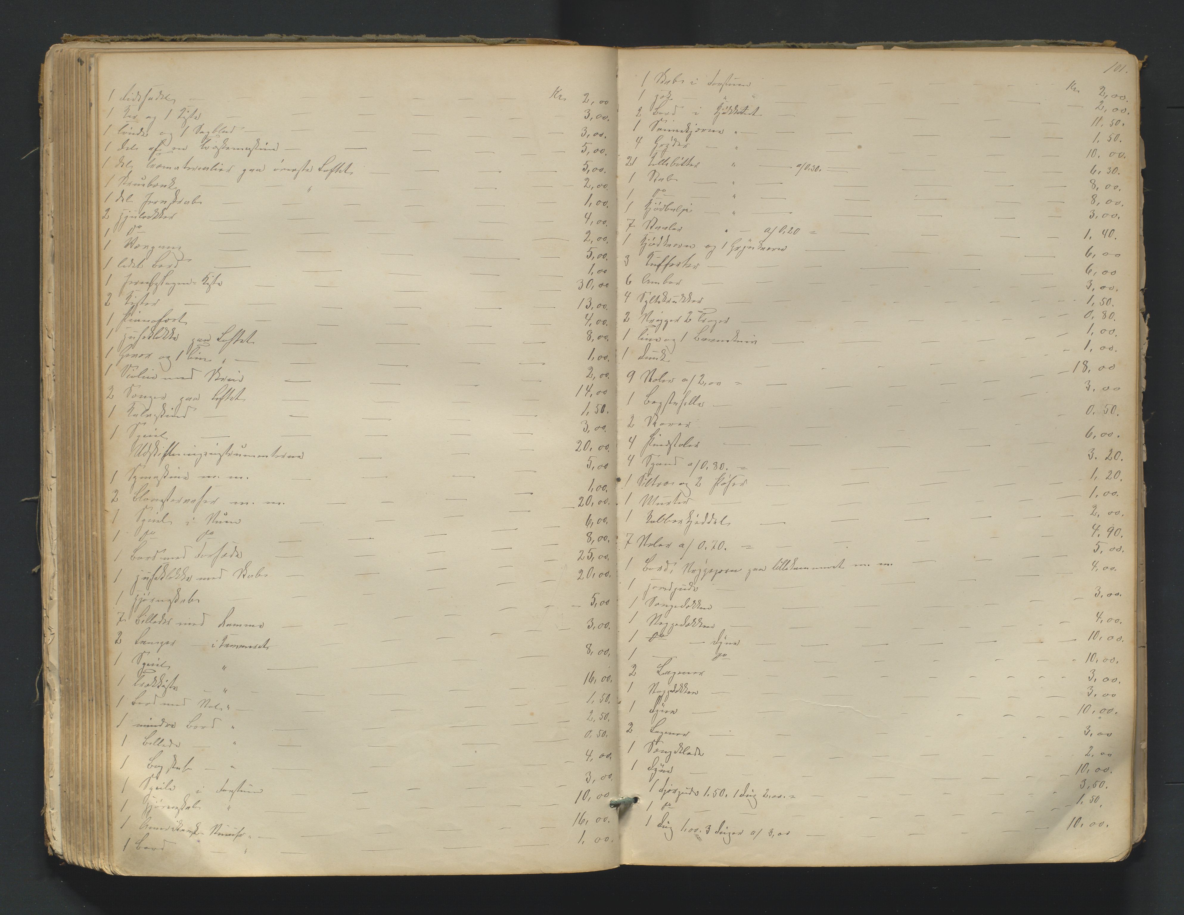 Mandal sorenskriveri, AV/SAK-1221-0005/001/H/Hc/L0049: Skifteregistreringsprotokoll nr 5 Øyslebø og Laudal, 1870-1920, p. 101