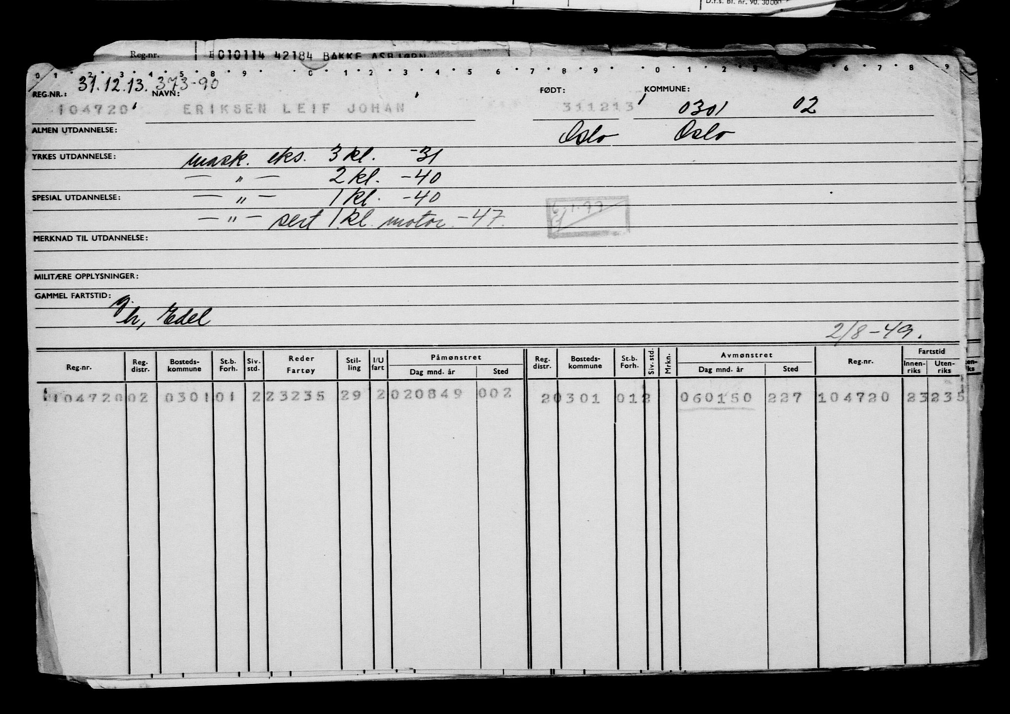 Direktoratet for sjømenn, AV/RA-S-3545/G/Gb/L0117: Hovedkort, 1913-1914, p. 511