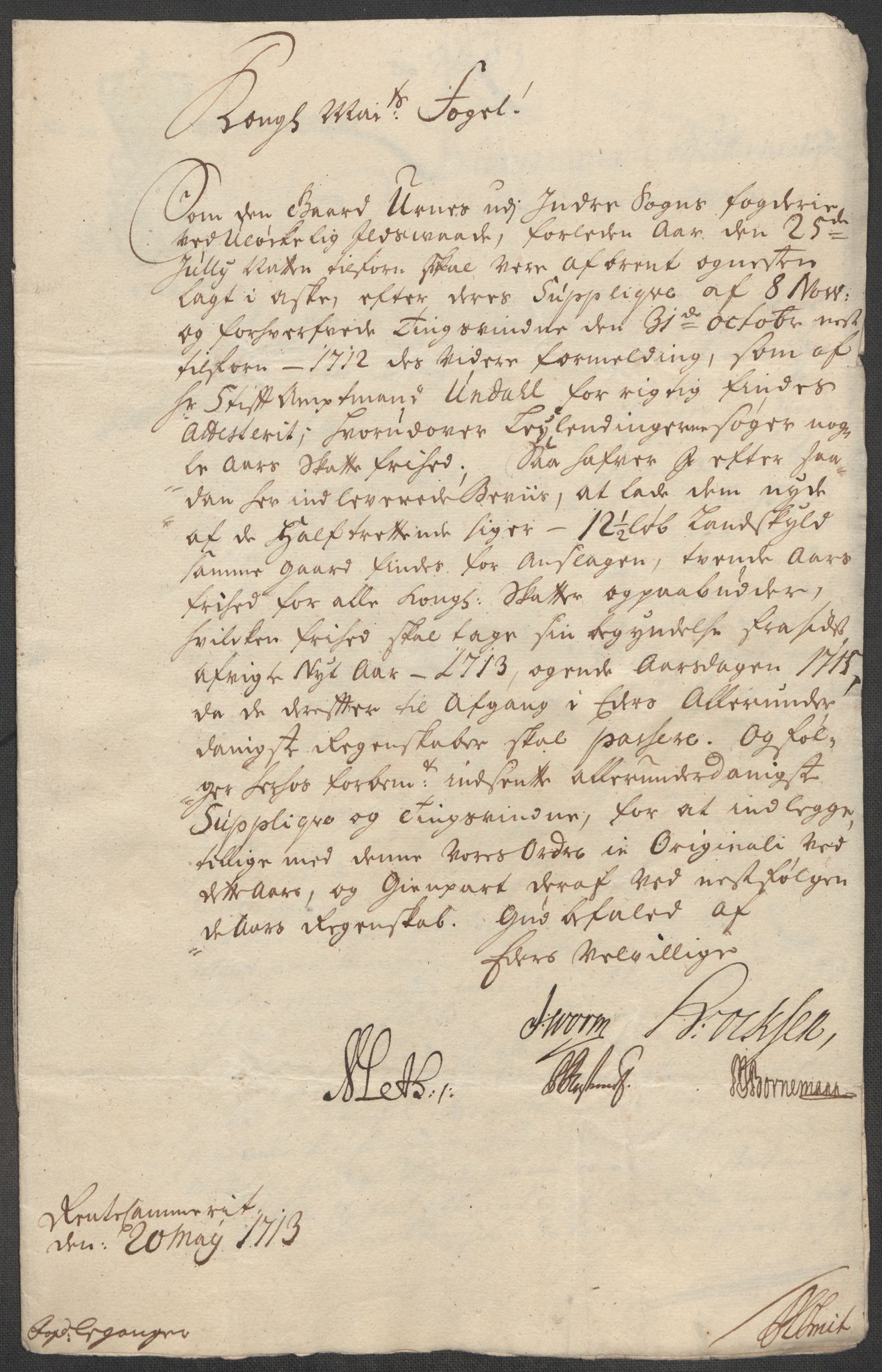 Rentekammeret inntil 1814, Reviderte regnskaper, Fogderegnskap, AV/RA-EA-4092/R52/L3319: Fogderegnskap Sogn, 1713-1714, p. 412