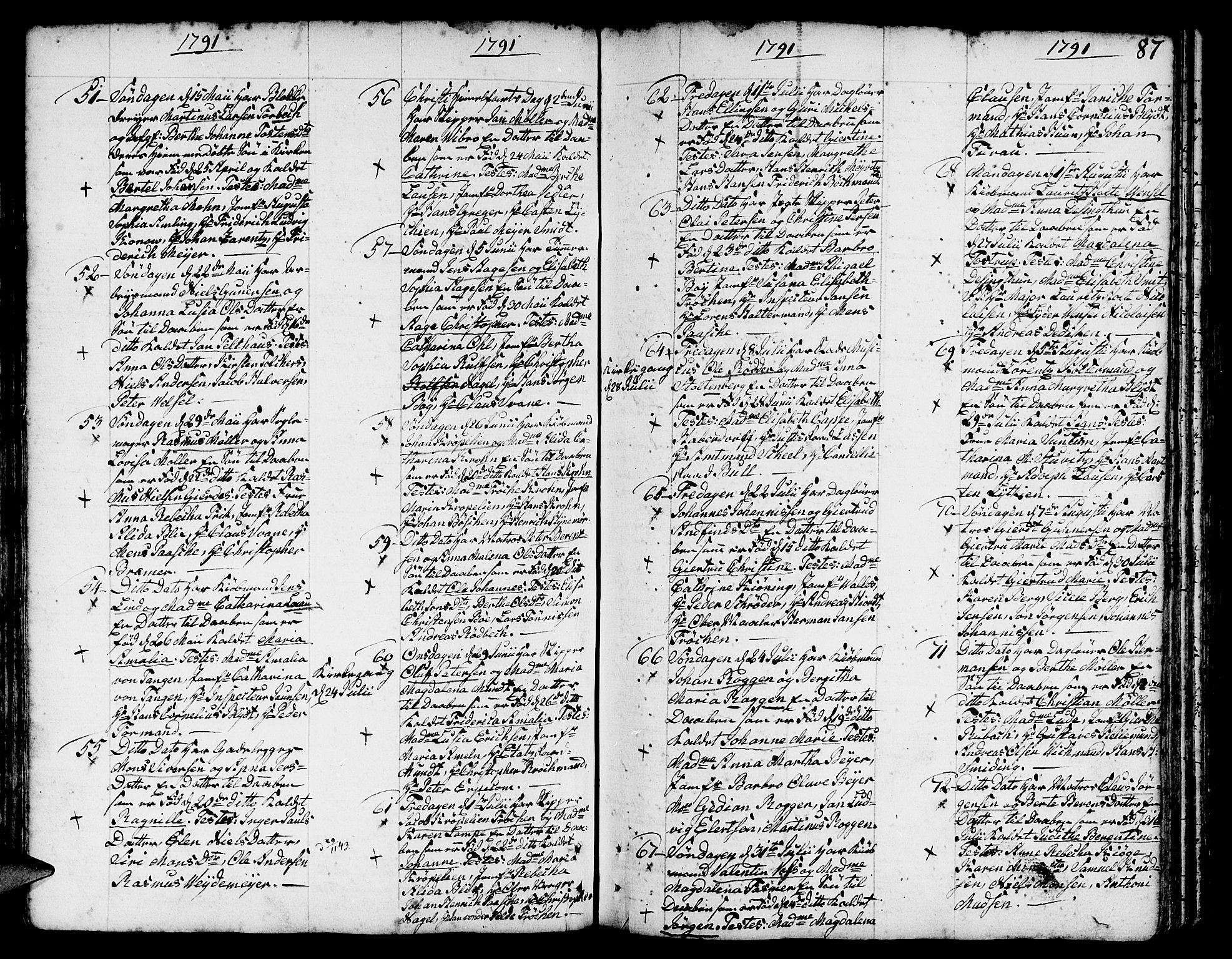 Nykirken Sokneprestembete, SAB/A-77101/H/Haa/L0005: Parish register (official) no. A 5, 1775-1808, p. 87