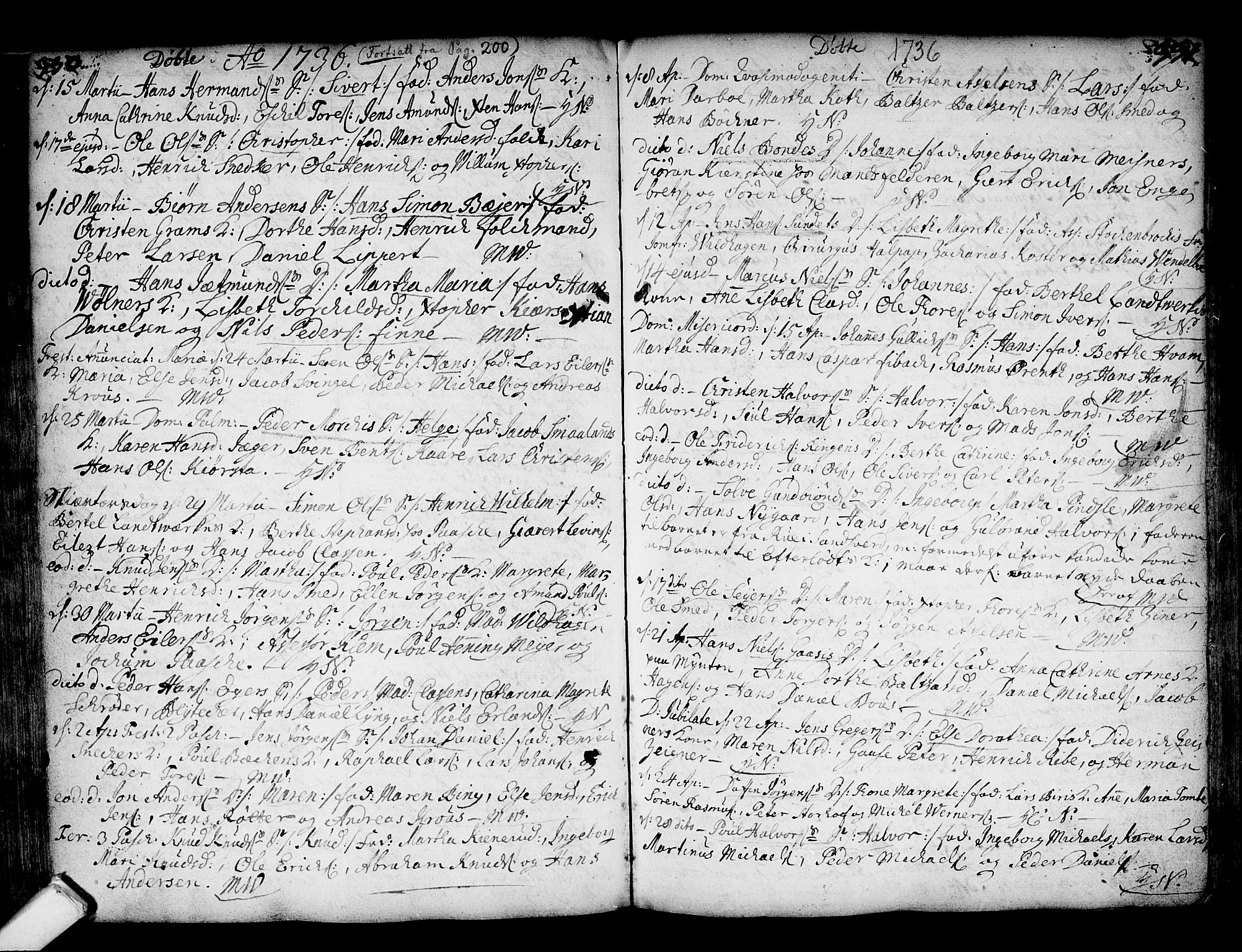 Kongsberg kirkebøker, AV/SAKO-A-22/F/Fa/L0002: Parish register (official) no. I 2, 1721-1743, p. 330-331