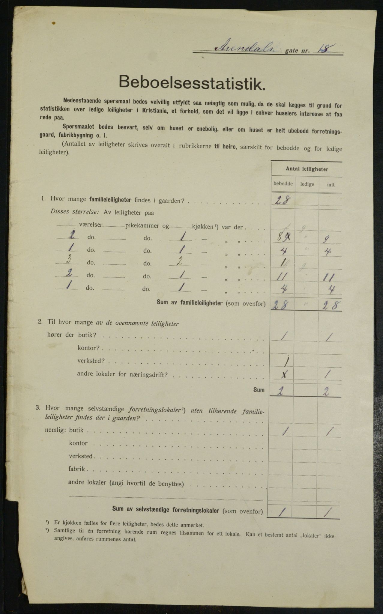 OBA, Municipal Census 1913 for Kristiania, 1913, p. 2063