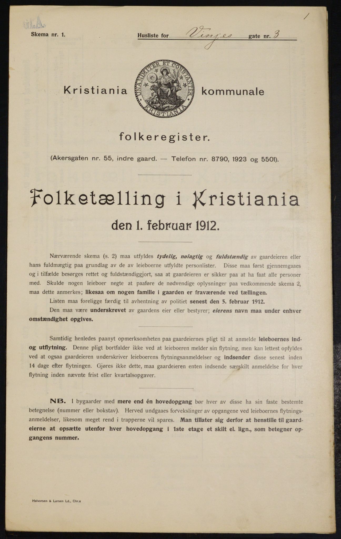 OBA, Municipal Census 1912 for Kristiania, 1912, p. 123678