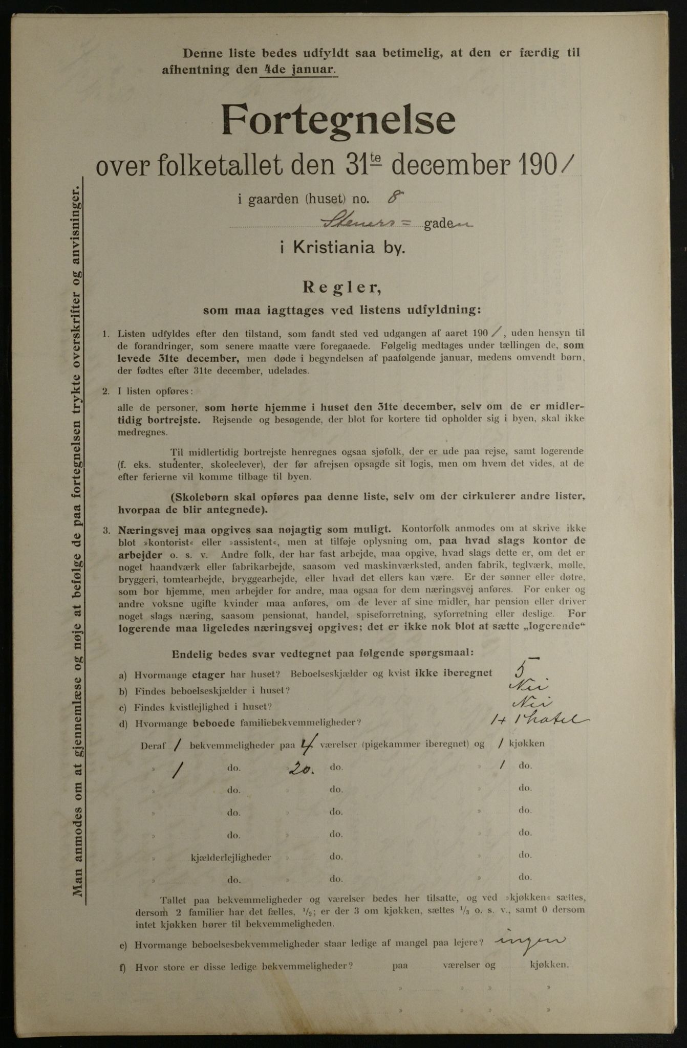 OBA, Municipal Census 1901 for Kristiania, 1901, p. 15569