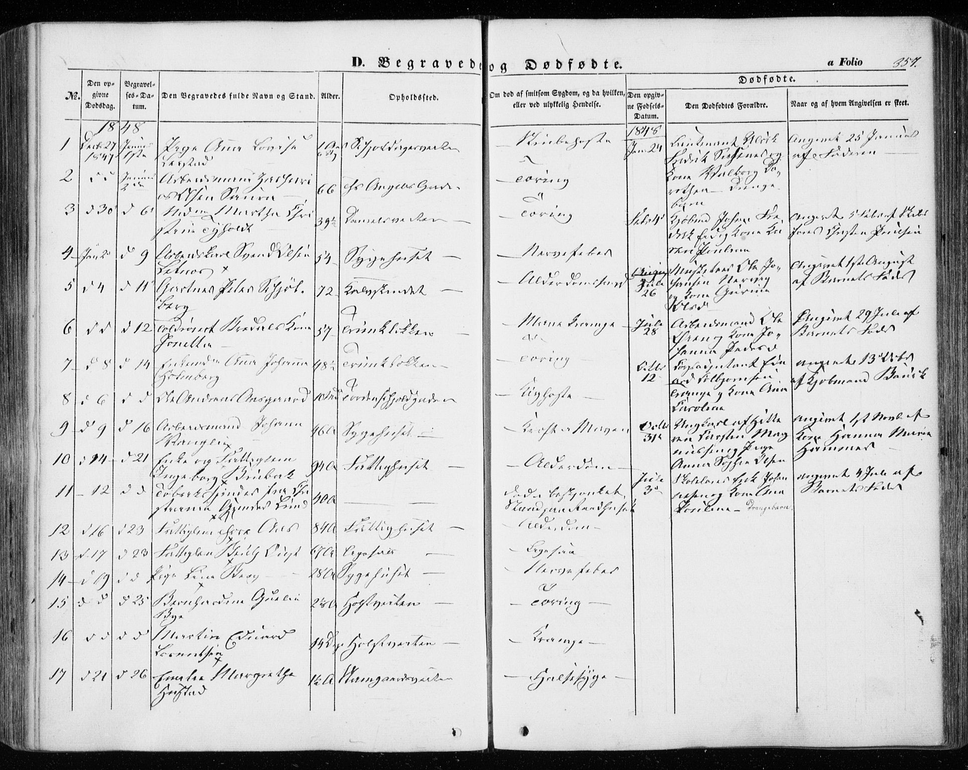 Ministerialprotokoller, klokkerbøker og fødselsregistre - Sør-Trøndelag, SAT/A-1456/601/L0051: Parish register (official) no. 601A19, 1848-1857, p. 357