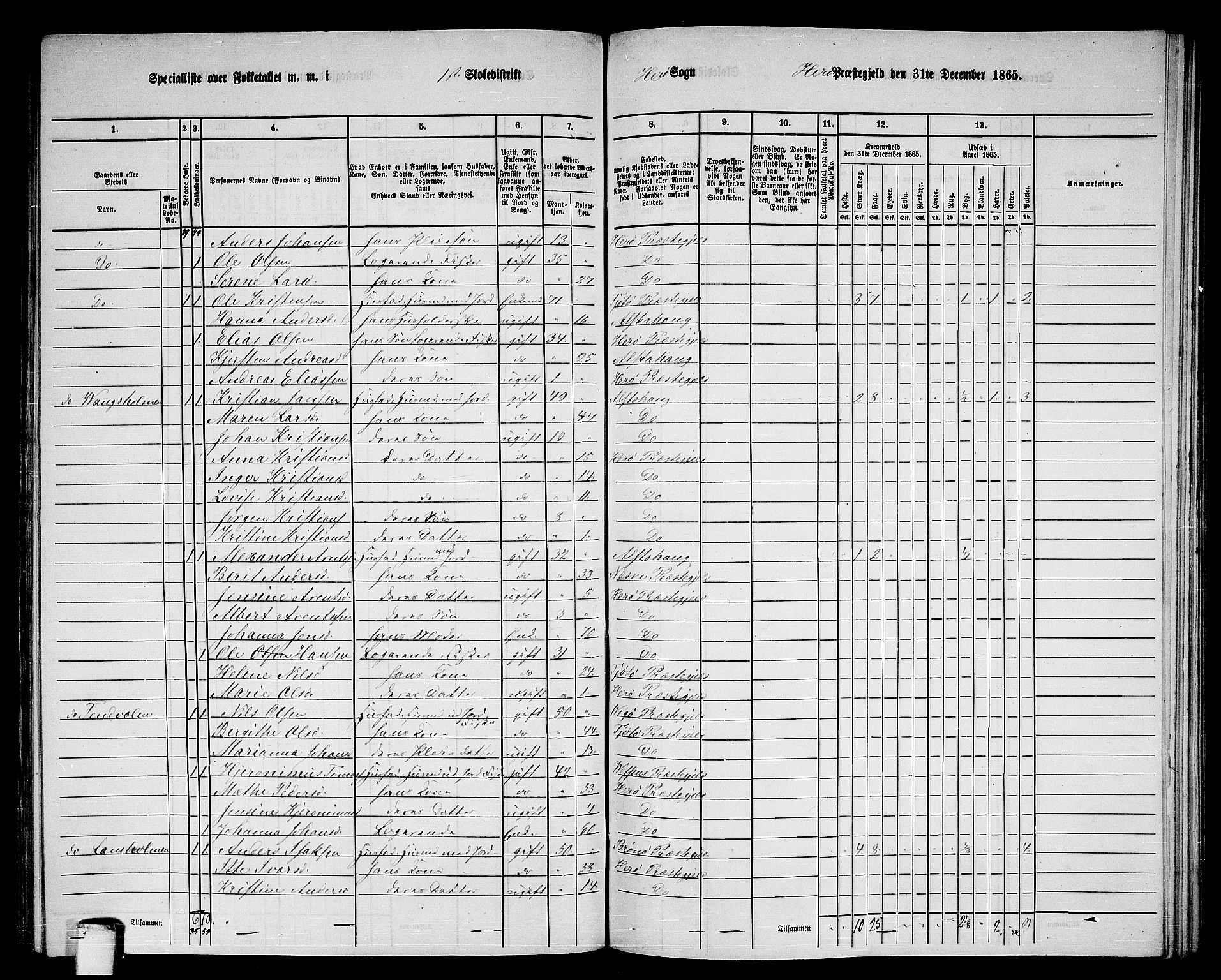 RA, 1865 census for Herøy, 1865, p. 14