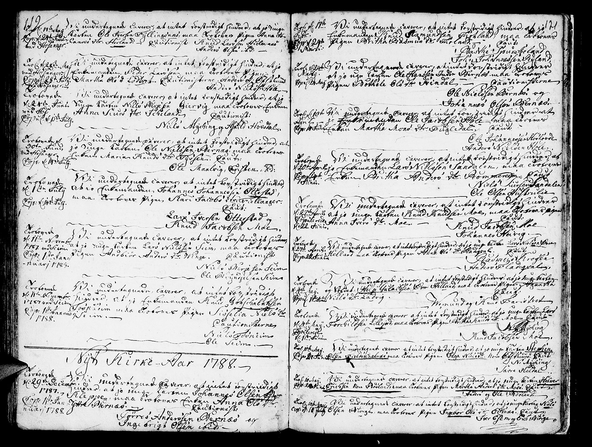 Hosanger sokneprestembete, SAB/A-75801/H/Haa: Parish register (official) no. A 2 /1, 1766-1793, p. 121