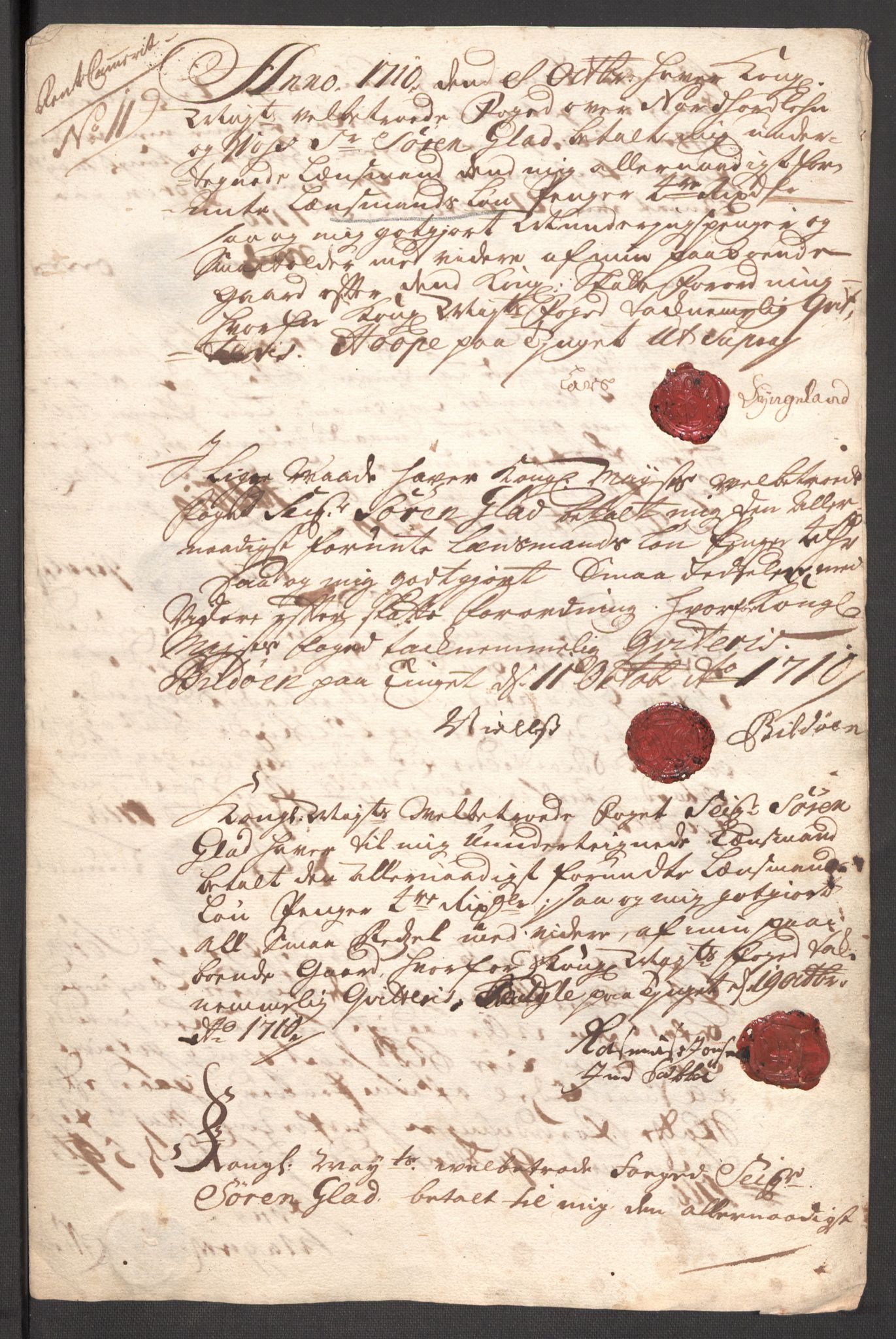 Rentekammeret inntil 1814, Reviderte regnskaper, Fogderegnskap, AV/RA-EA-4092/R51/L3191: Fogderegnskap Nordhordland og Voss, 1710, p. 230