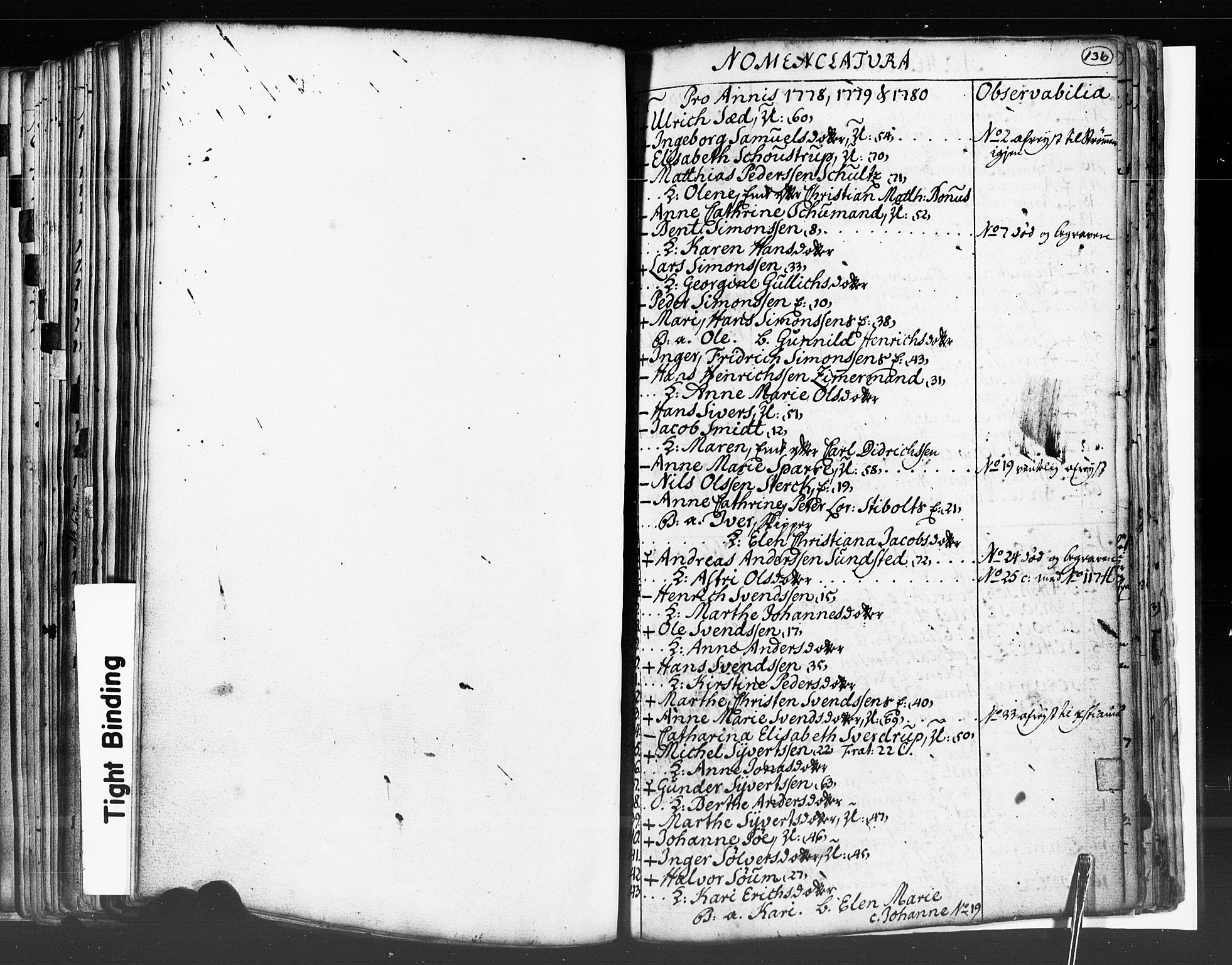Strømsø kirkebøker, SAKO/A-246/K/Ka/L0001: Sjeleregister, 1778-1792, p. 136
