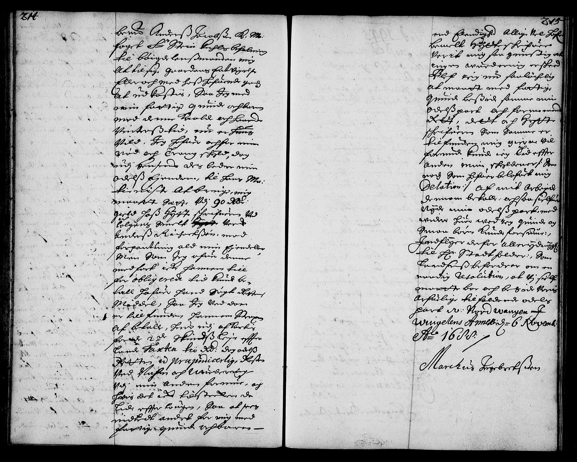 Stattholderembetet 1572-1771, AV/RA-EA-2870/Ae/L0006: Supplikasjons- og resolusjonsprotokoll, 1688-1689, p. 214-215