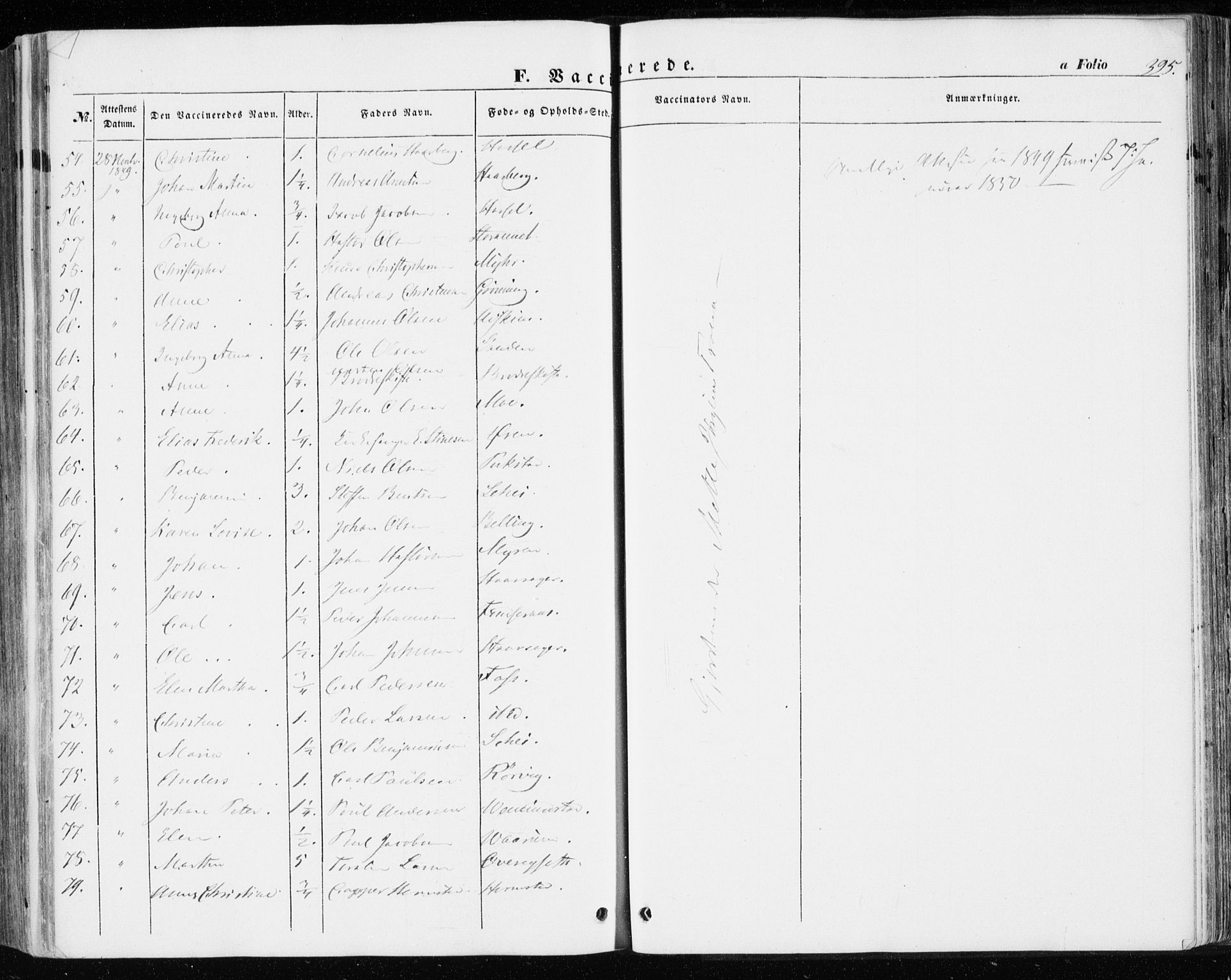 Ministerialprotokoller, klokkerbøker og fødselsregistre - Sør-Trøndelag, SAT/A-1456/646/L0611: Parish register (official) no. 646A09, 1848-1857, p. 395
