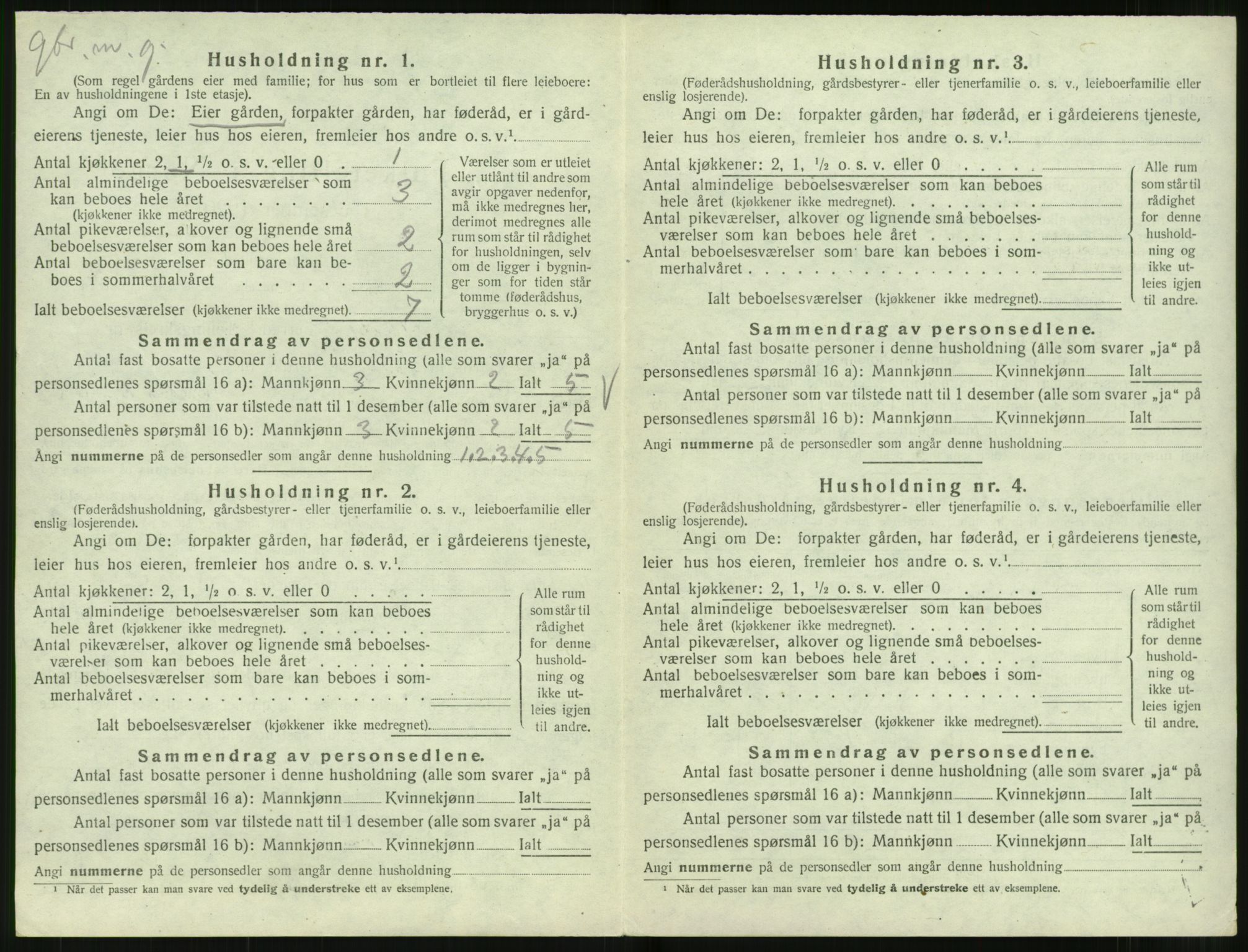 SAT, 1920 census for Norddal, 1920, p. 410