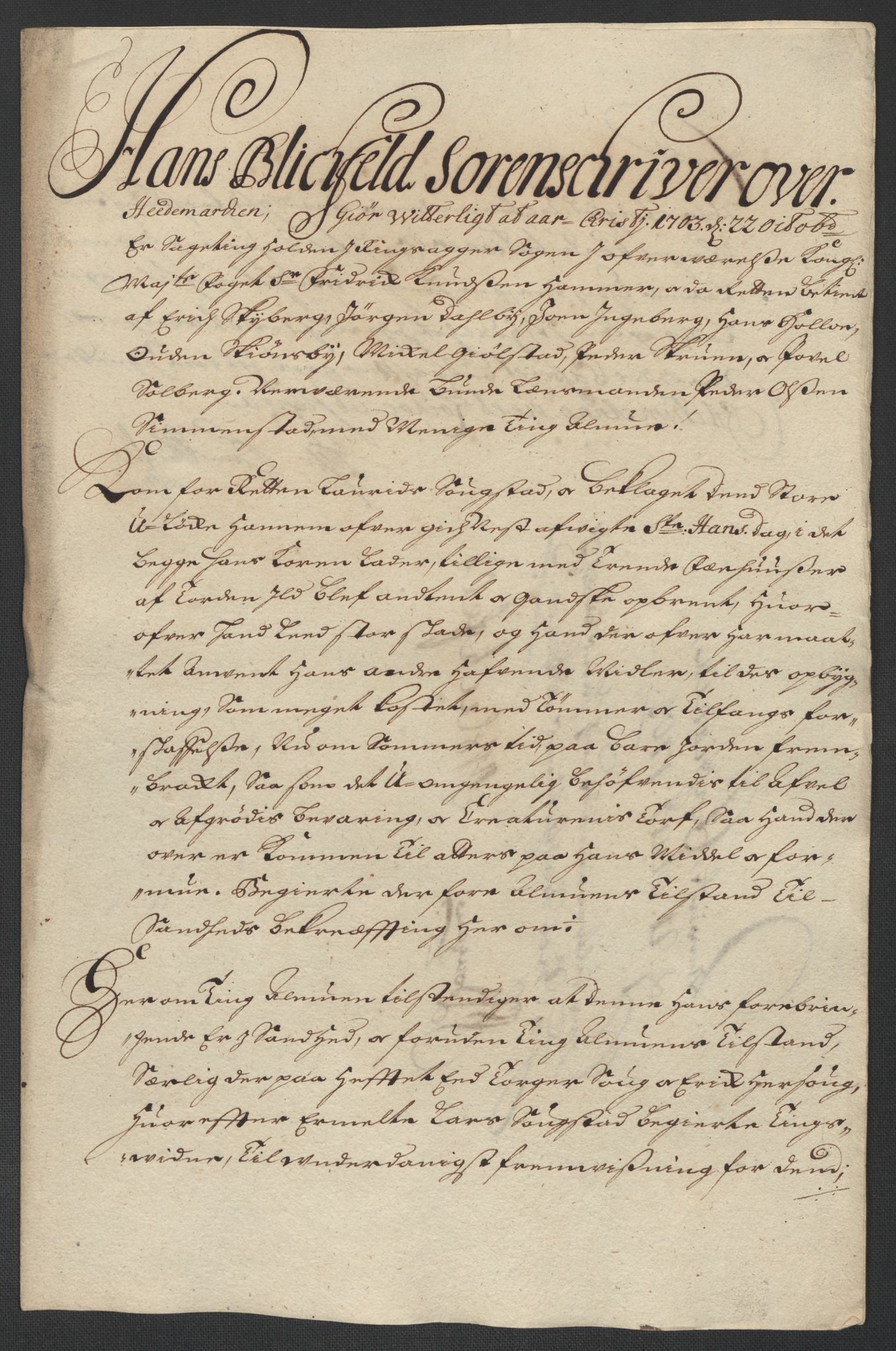 Rentekammeret inntil 1814, Reviderte regnskaper, Fogderegnskap, AV/RA-EA-4092/R16/L1041: Fogderegnskap Hedmark, 1703-1704, p. 195