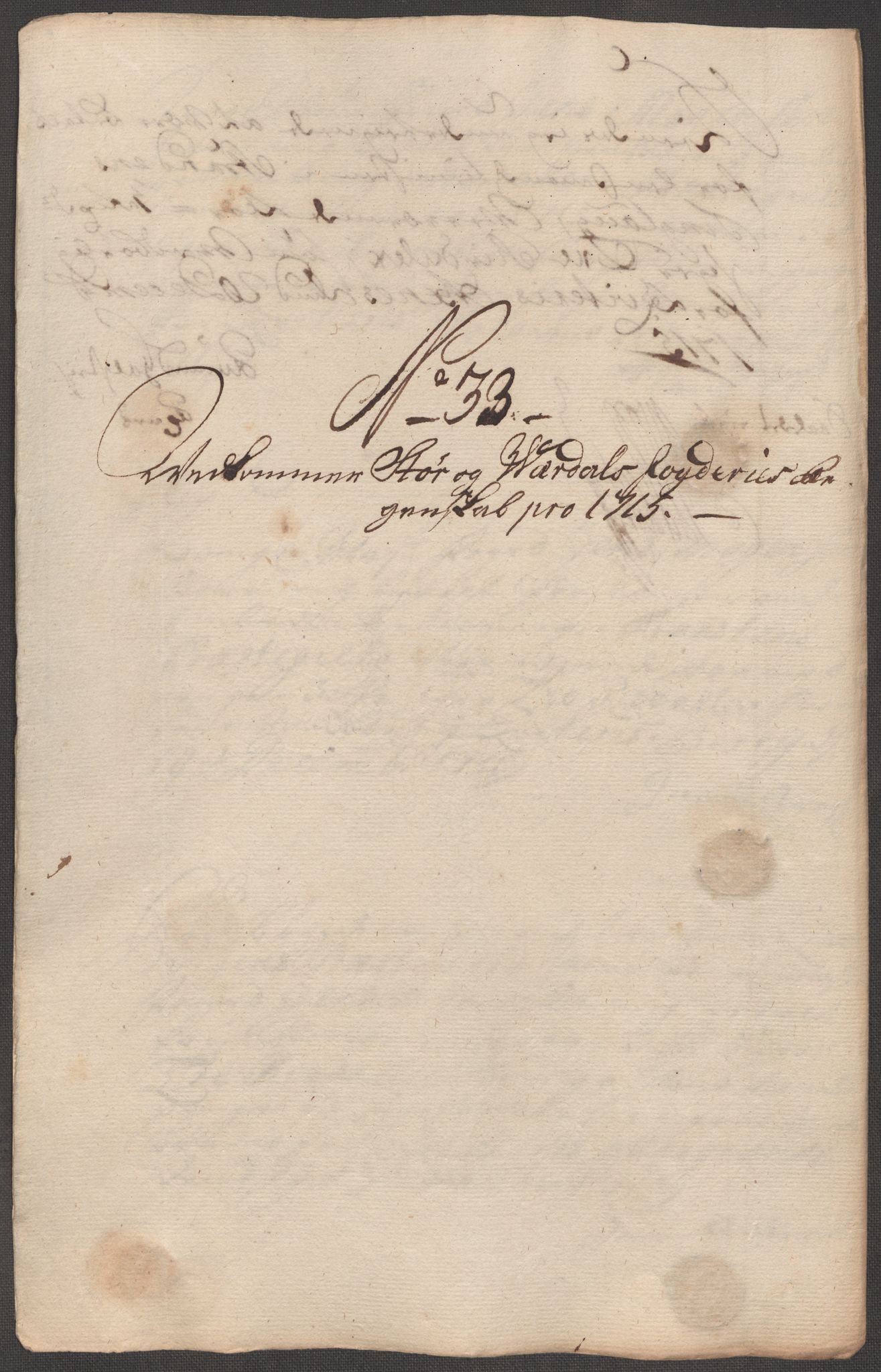 Rentekammeret inntil 1814, Reviderte regnskaper, Fogderegnskap, RA/EA-4092/R62/L4205: Fogderegnskap Stjørdal og Verdal, 1715, p. 261