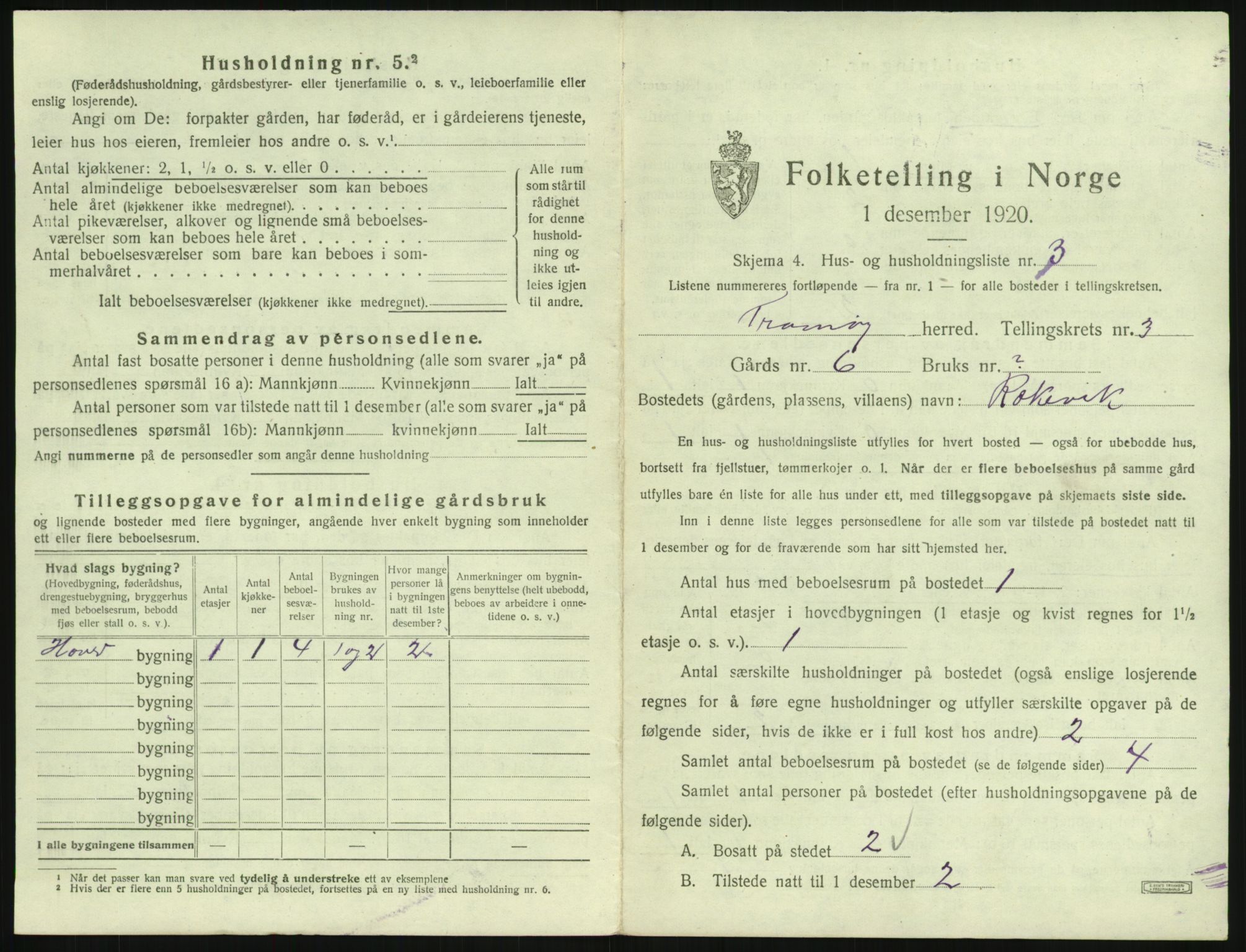 SAK, 1920 census for Tromøy, 1920, p. 235